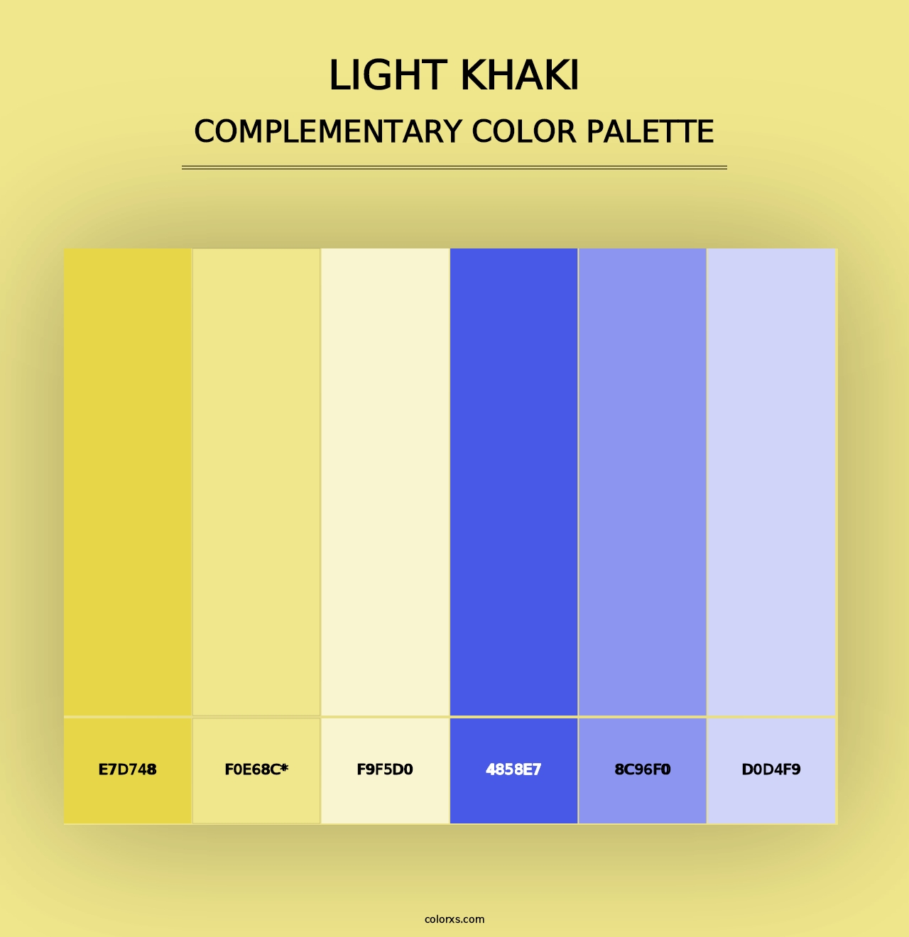 Light Khaki - Complementary Color Palette