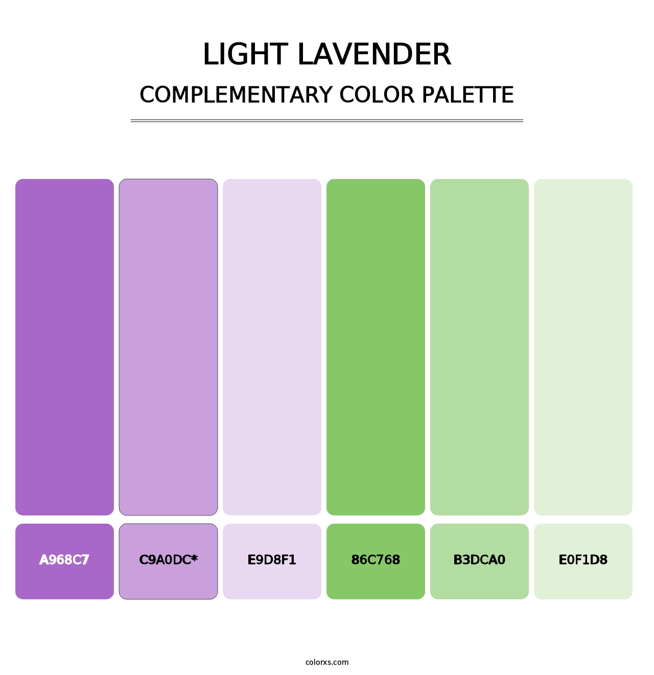 Light Lavender - Complementary Color Palette