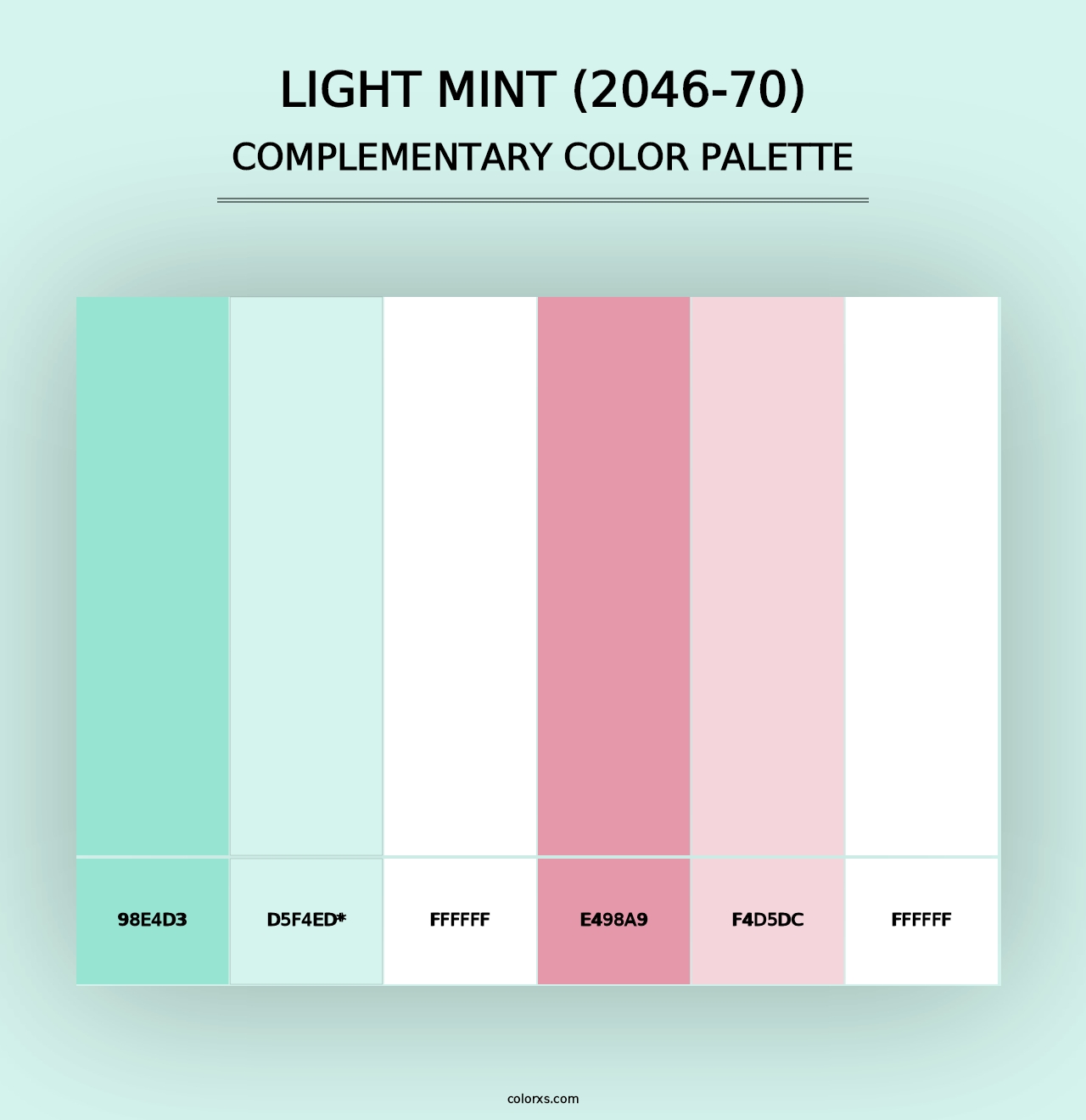 Light Mint (2046-70) - Complementary Color Palette