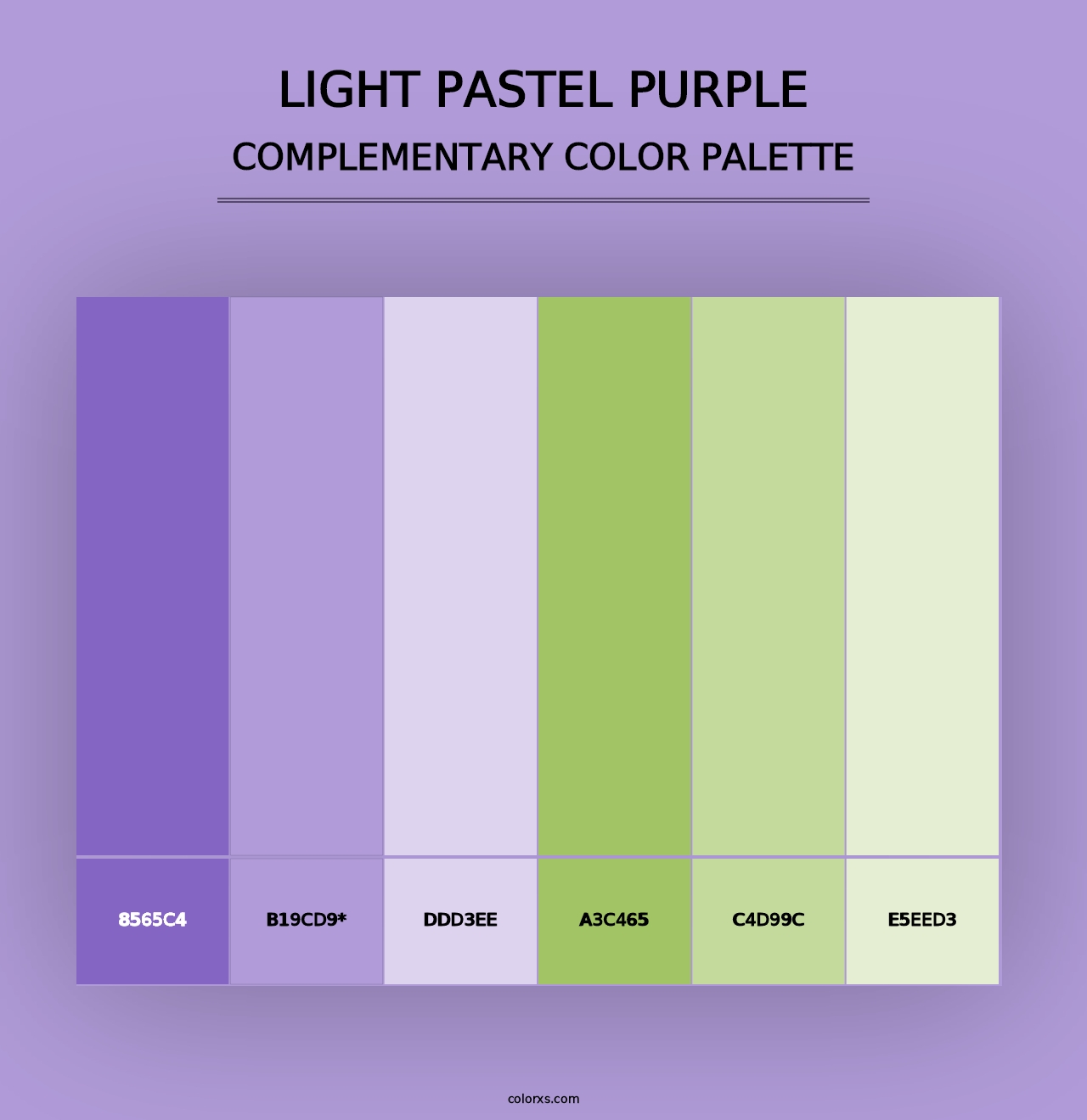 Light Pastel Purple - Complementary Color Palette