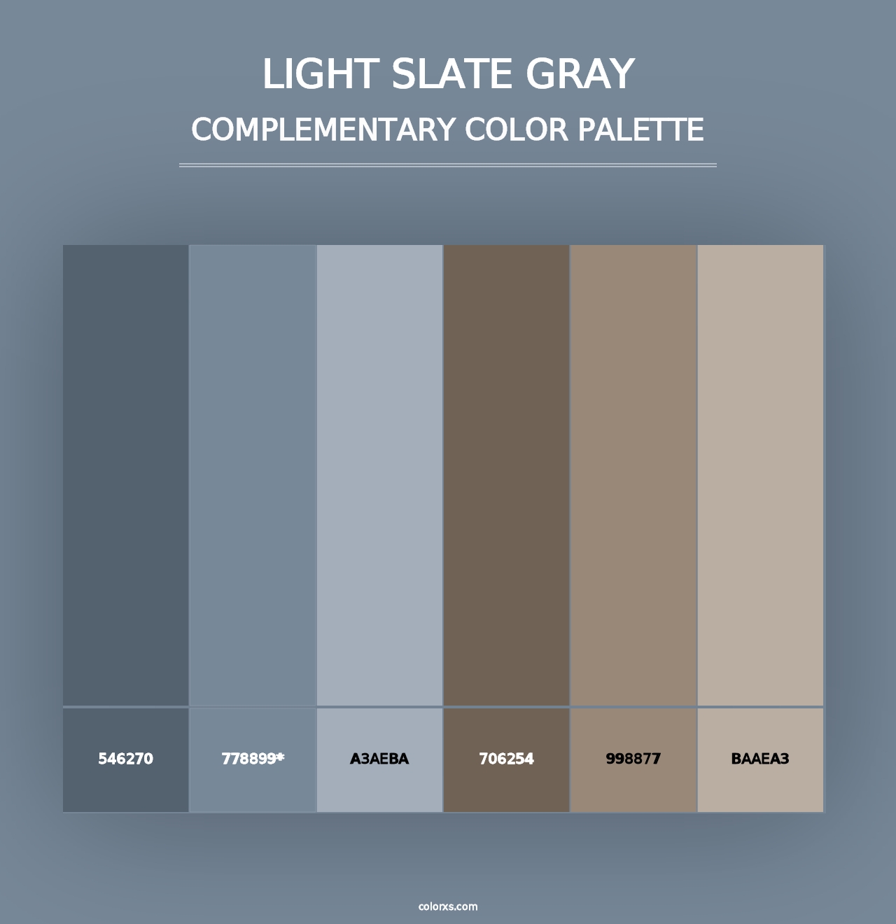 Light Slate Gray - Complementary Color Palette