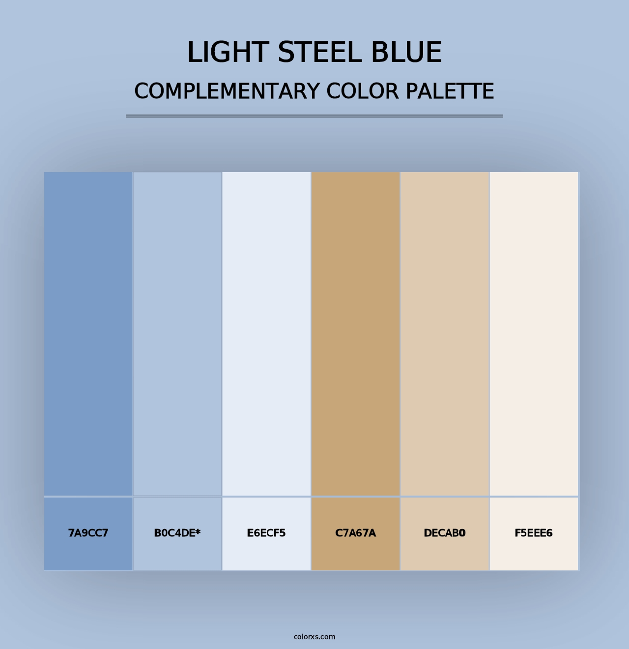 Light Steel Blue - Complementary Color Palette