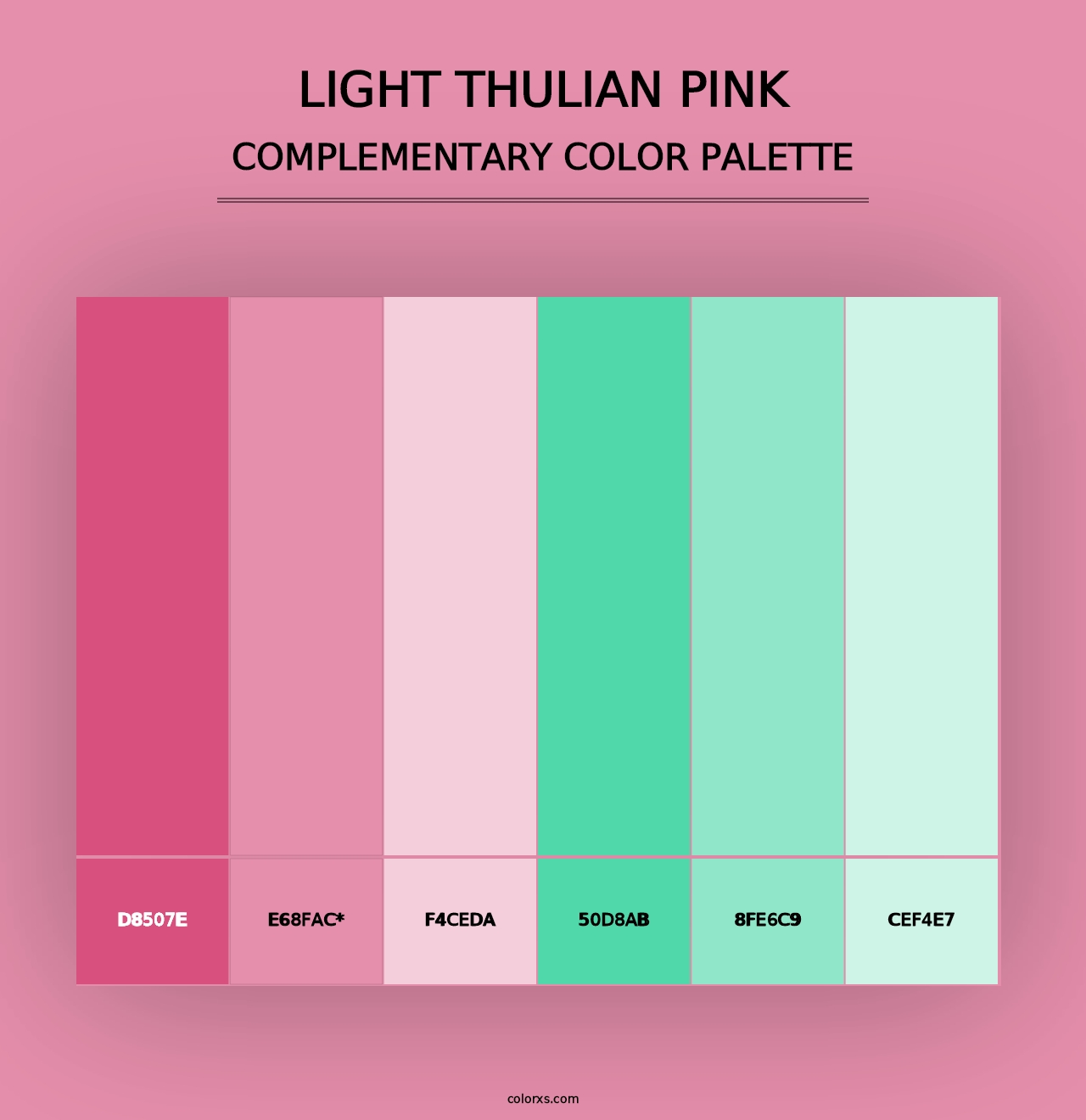 Light Thulian pink - Complementary Color Palette