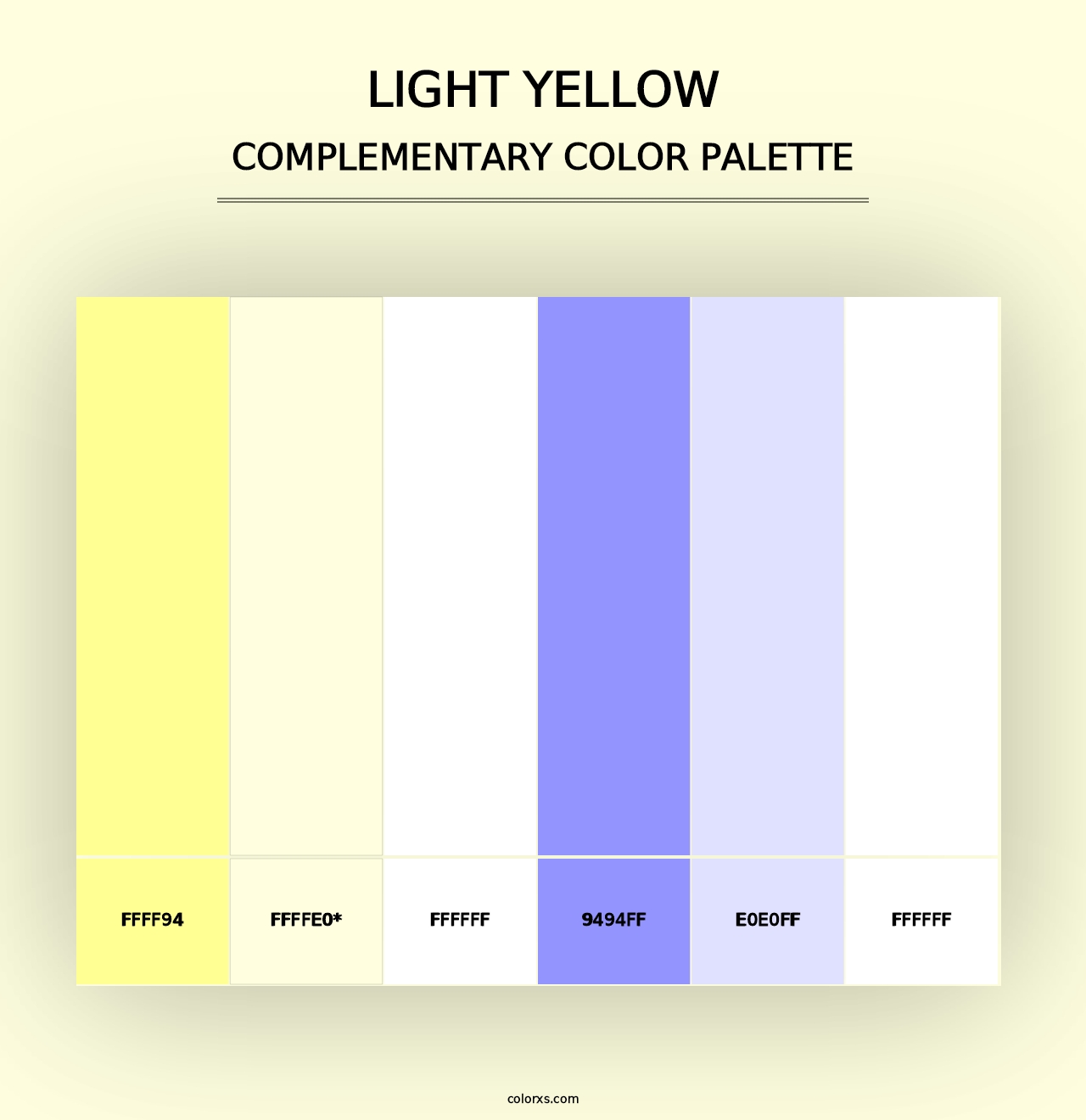 Light yellow - Complementary Color Palette