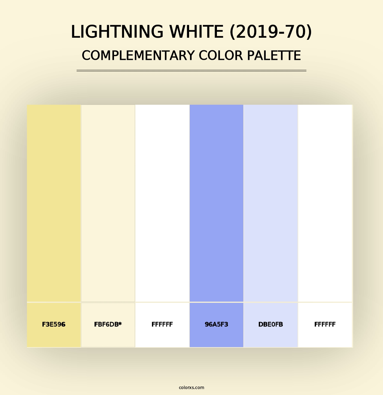 Lightning White (2019-70) - Complementary Color Palette