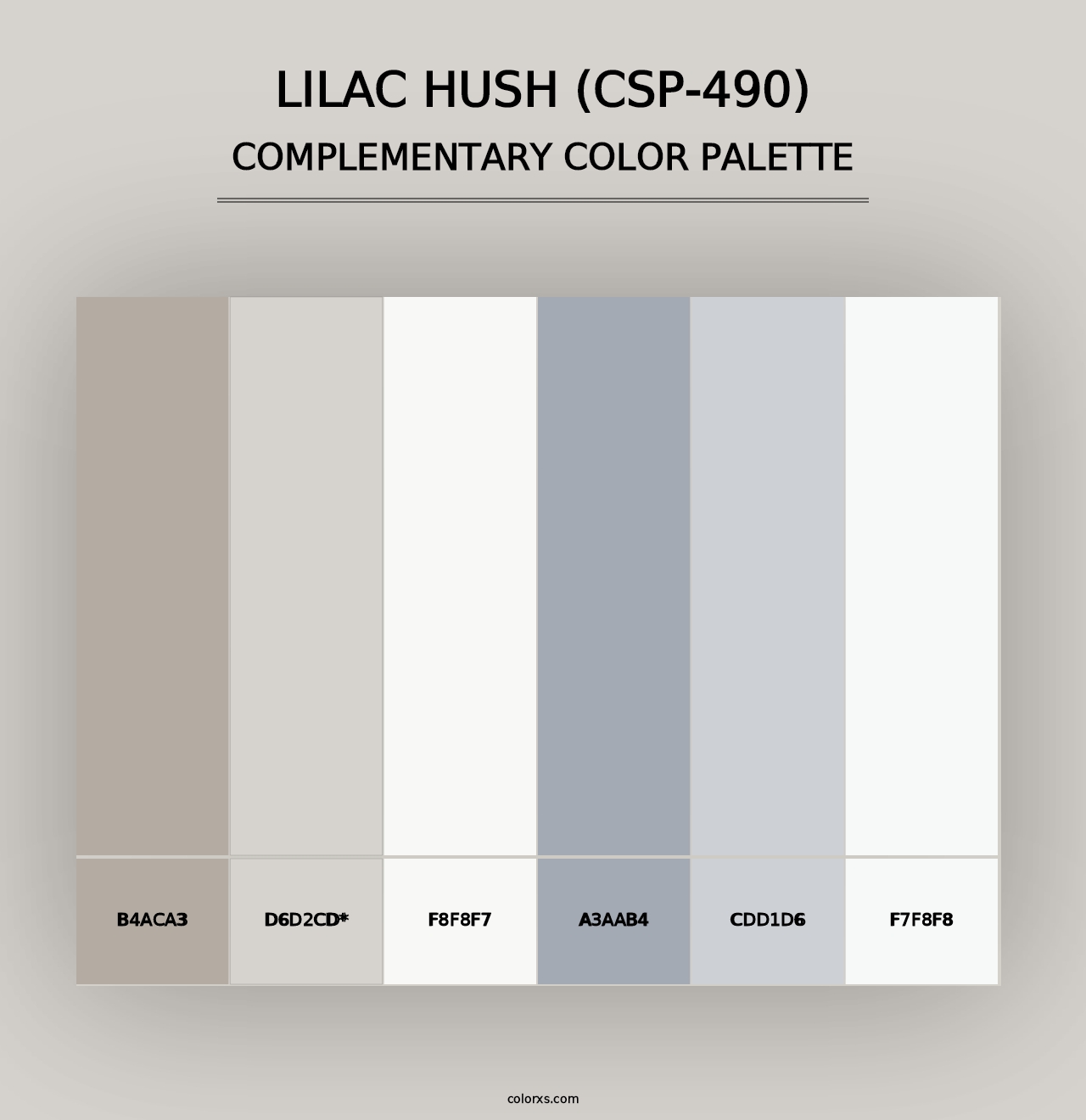 Lilac Hush (CSP-490) - Complementary Color Palette