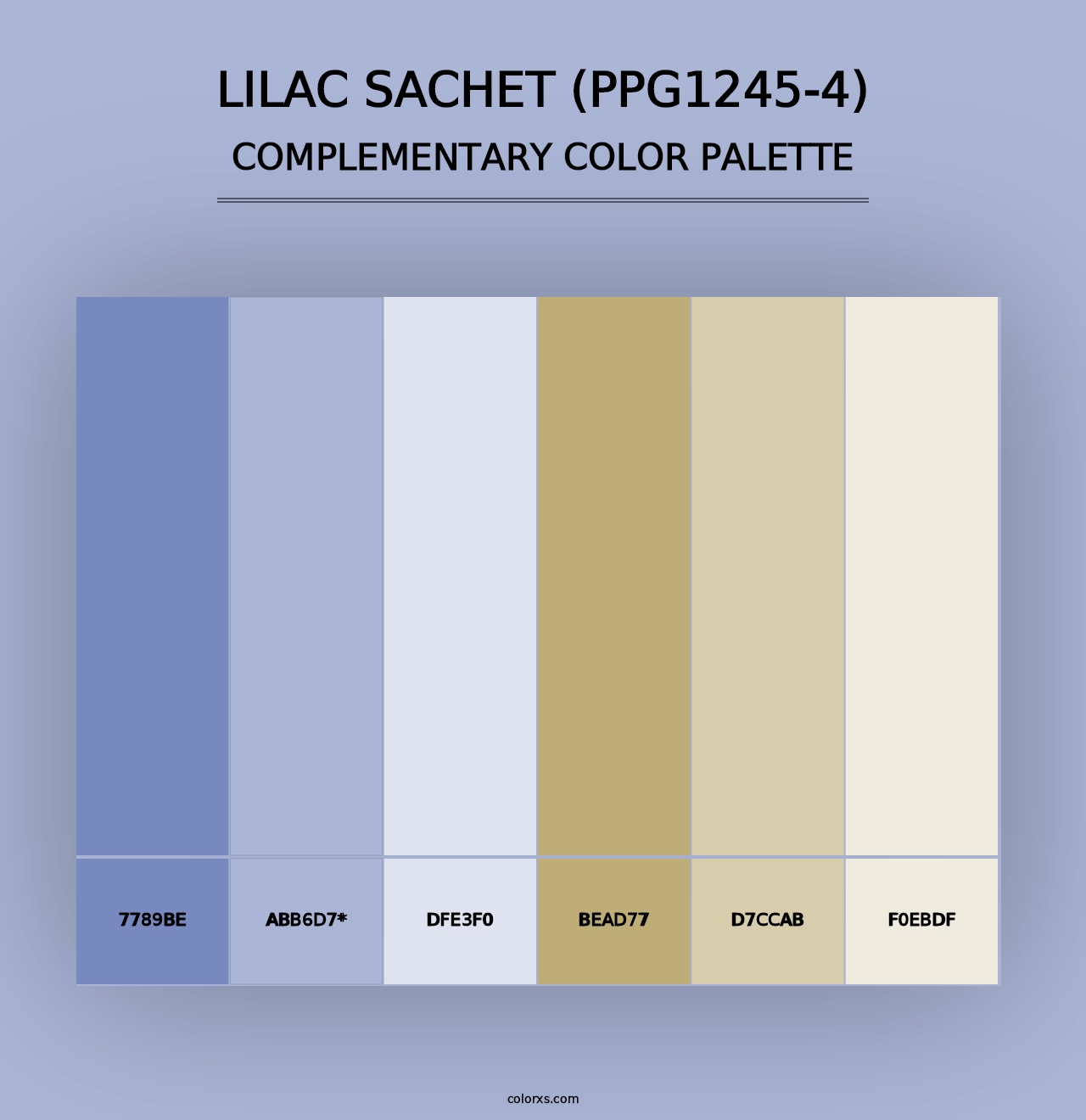 Lilac Sachet (PPG1245-4) - Complementary Color Palette