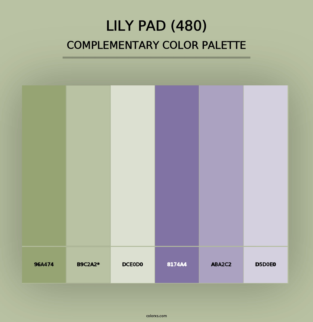 Lily Pad (480) - Complementary Color Palette