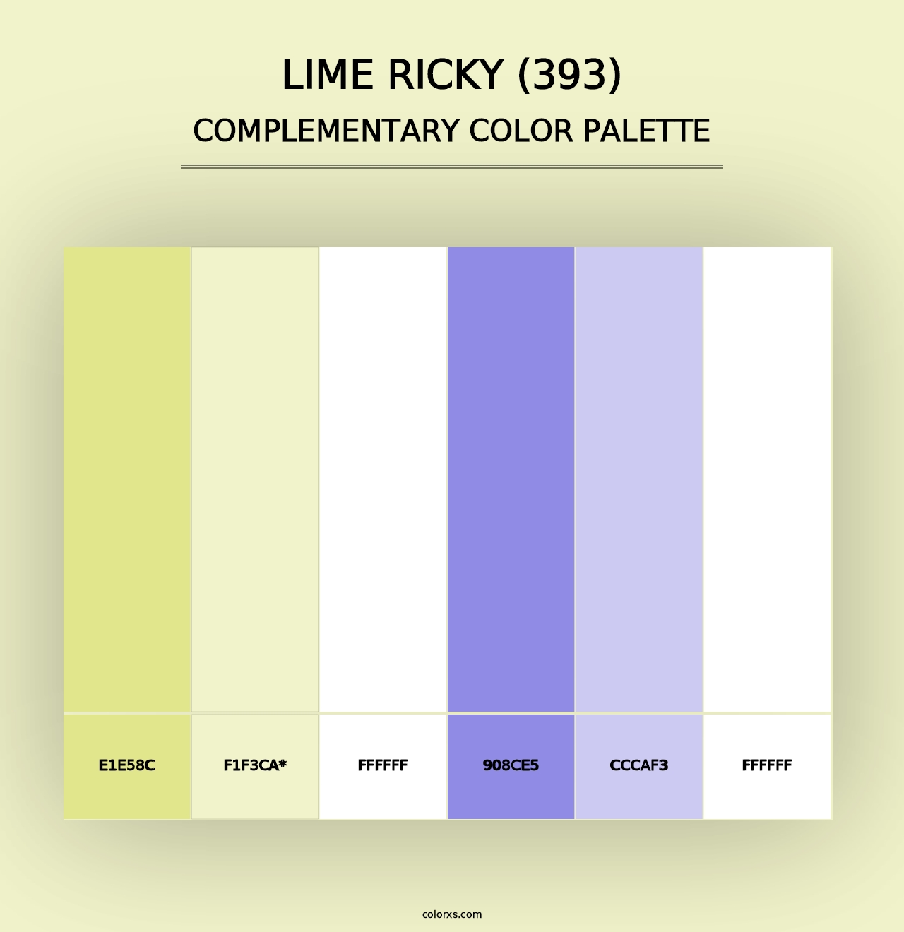 Lime Ricky (393) - Complementary Color Palette