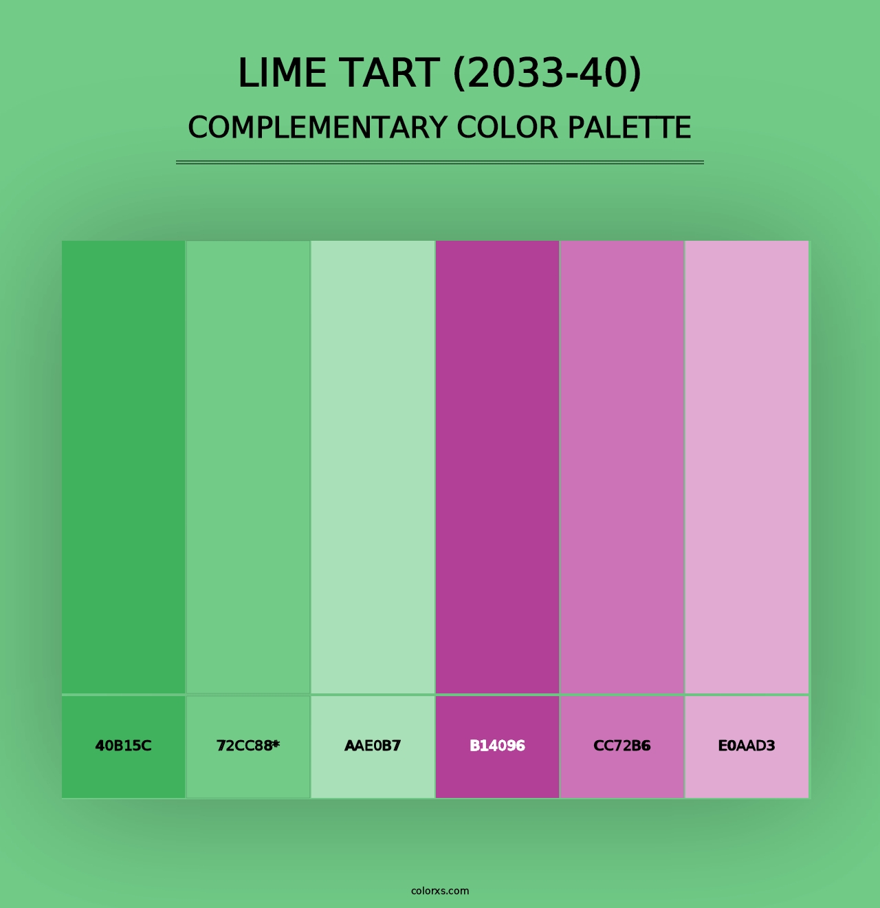 Lime Tart (2033-40) - Complementary Color Palette