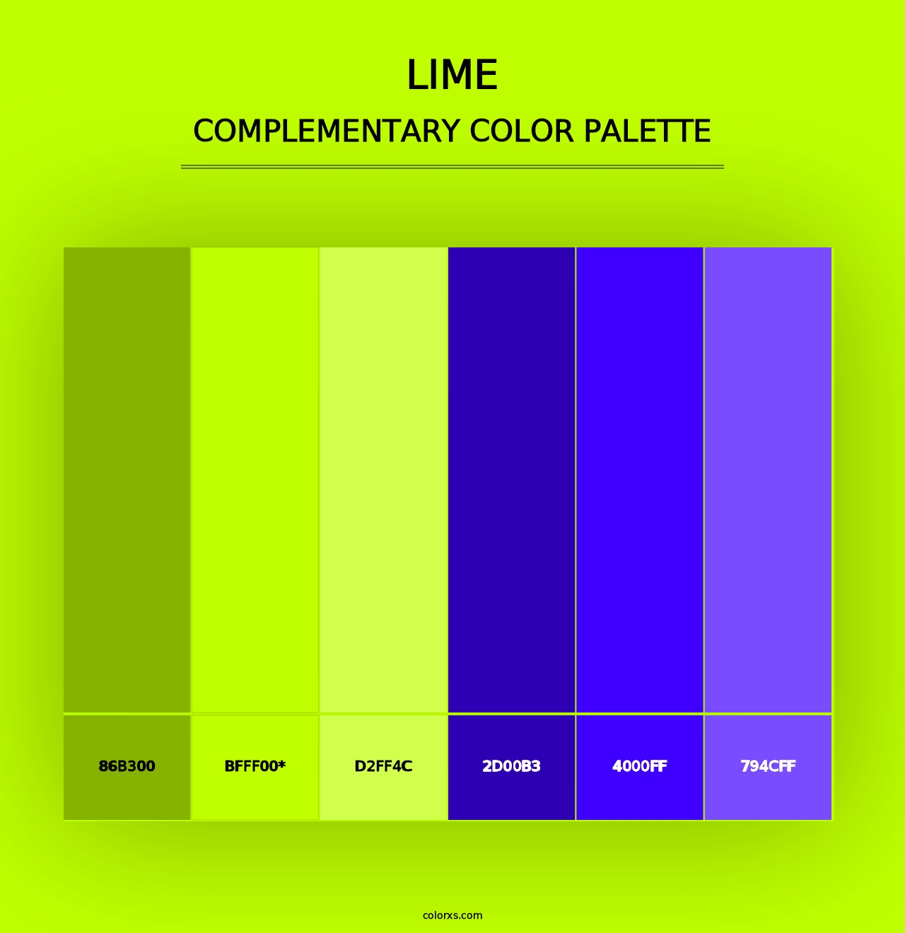 Lime - Complementary Color Palette