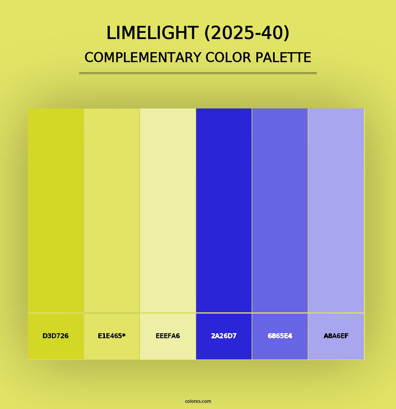 Limelight (2025-40) - Complementary Color Palette