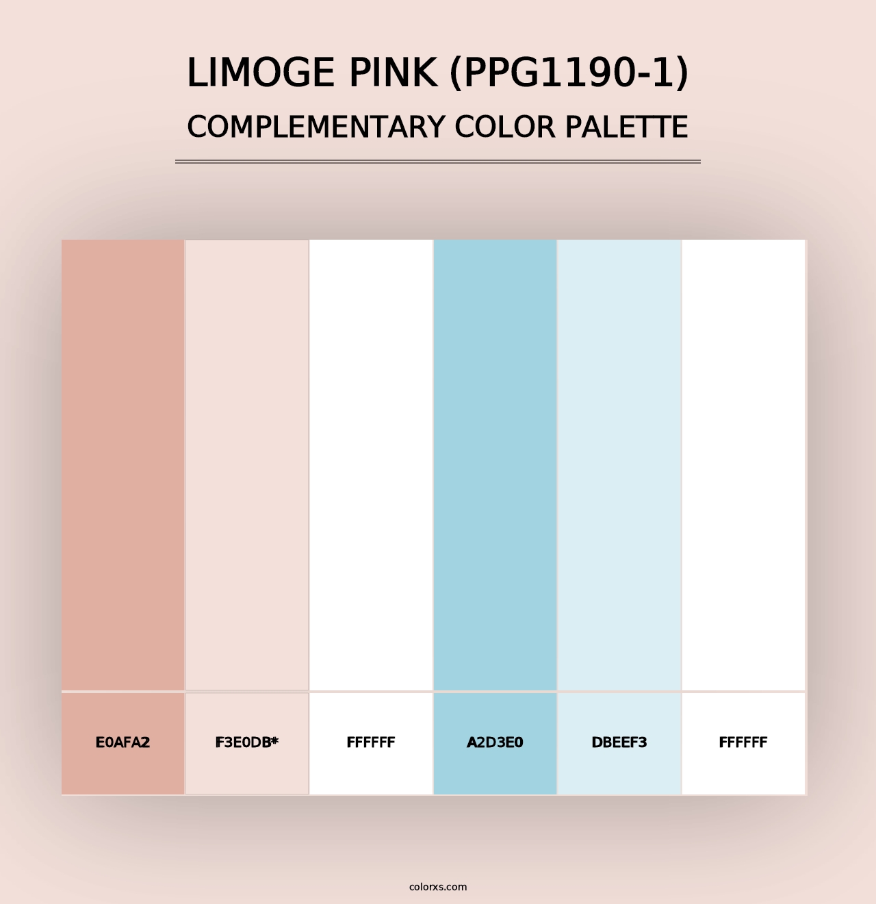 Limoge Pink (PPG1190-1) - Complementary Color Palette