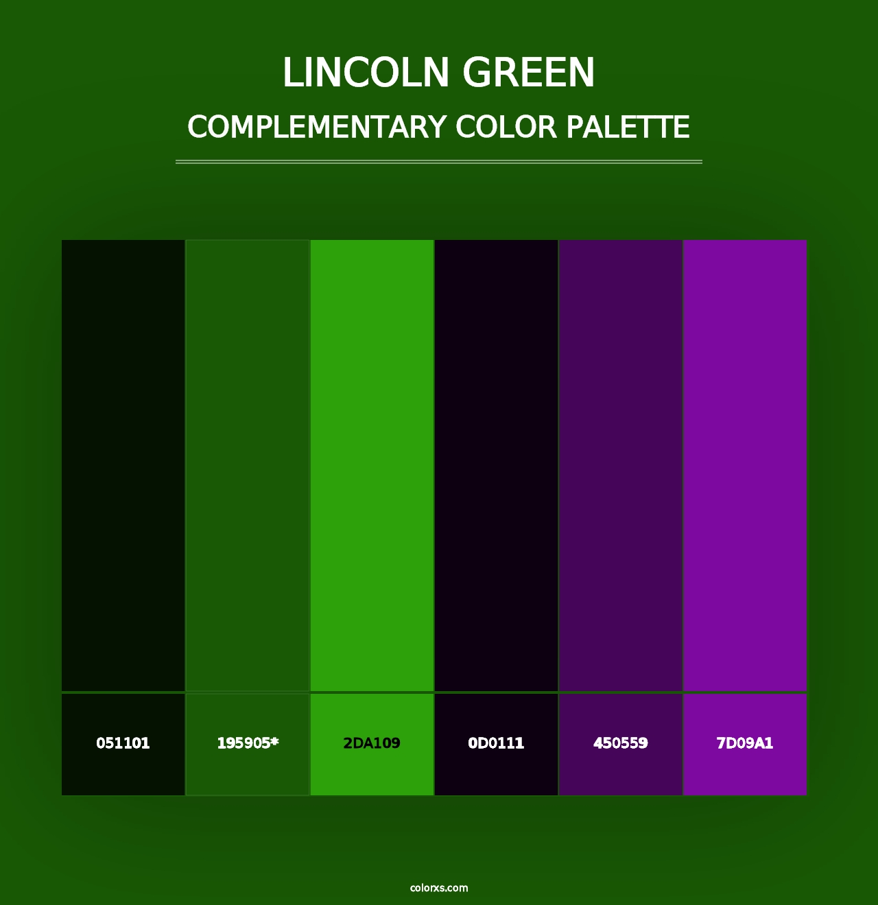 Lincoln Green - Complementary Color Palette