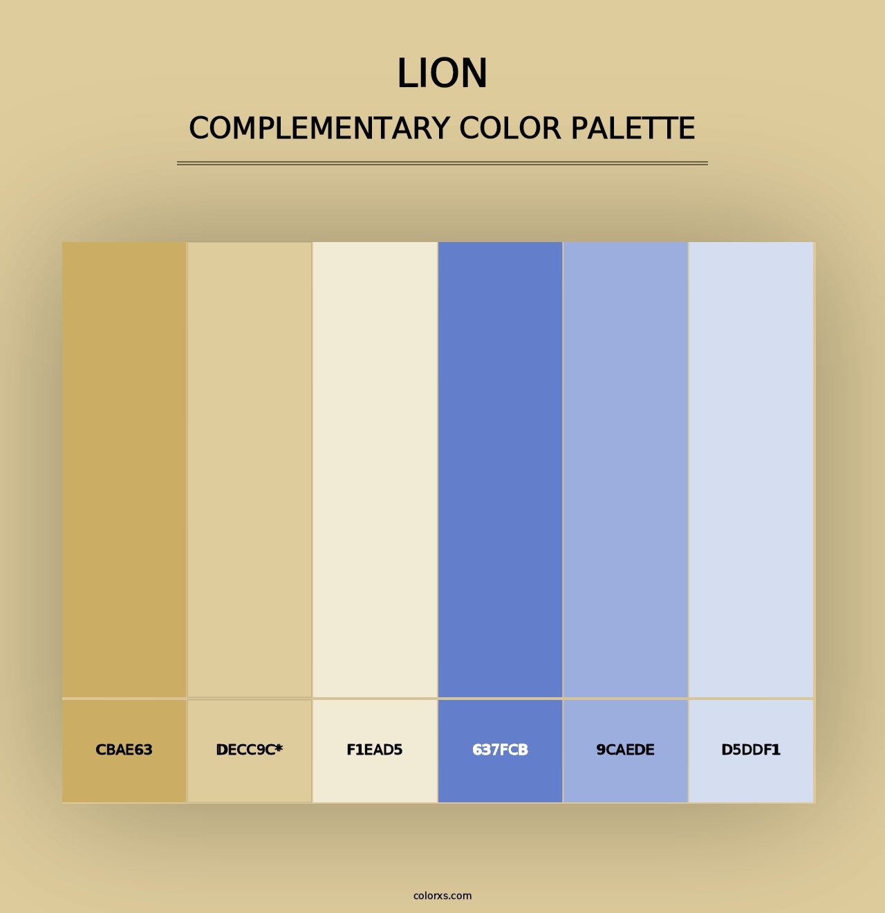 Lion - Complementary Color Palette