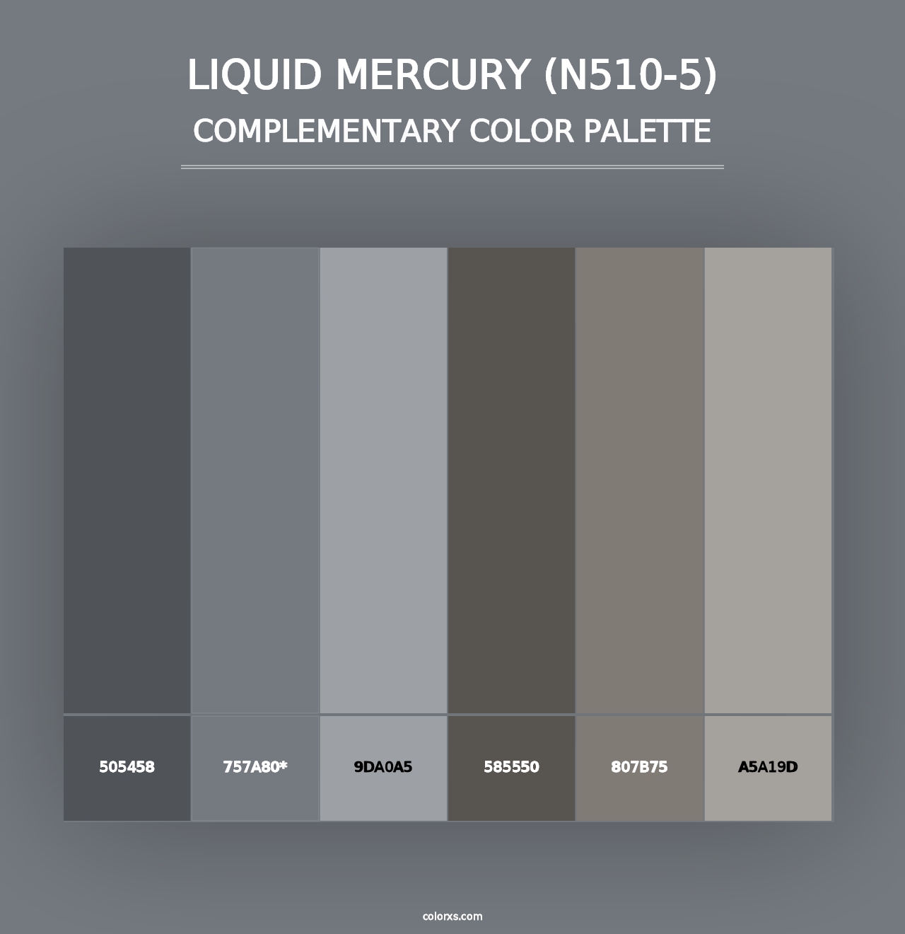 Liquid Mercury (N510-5) - Complementary Color Palette