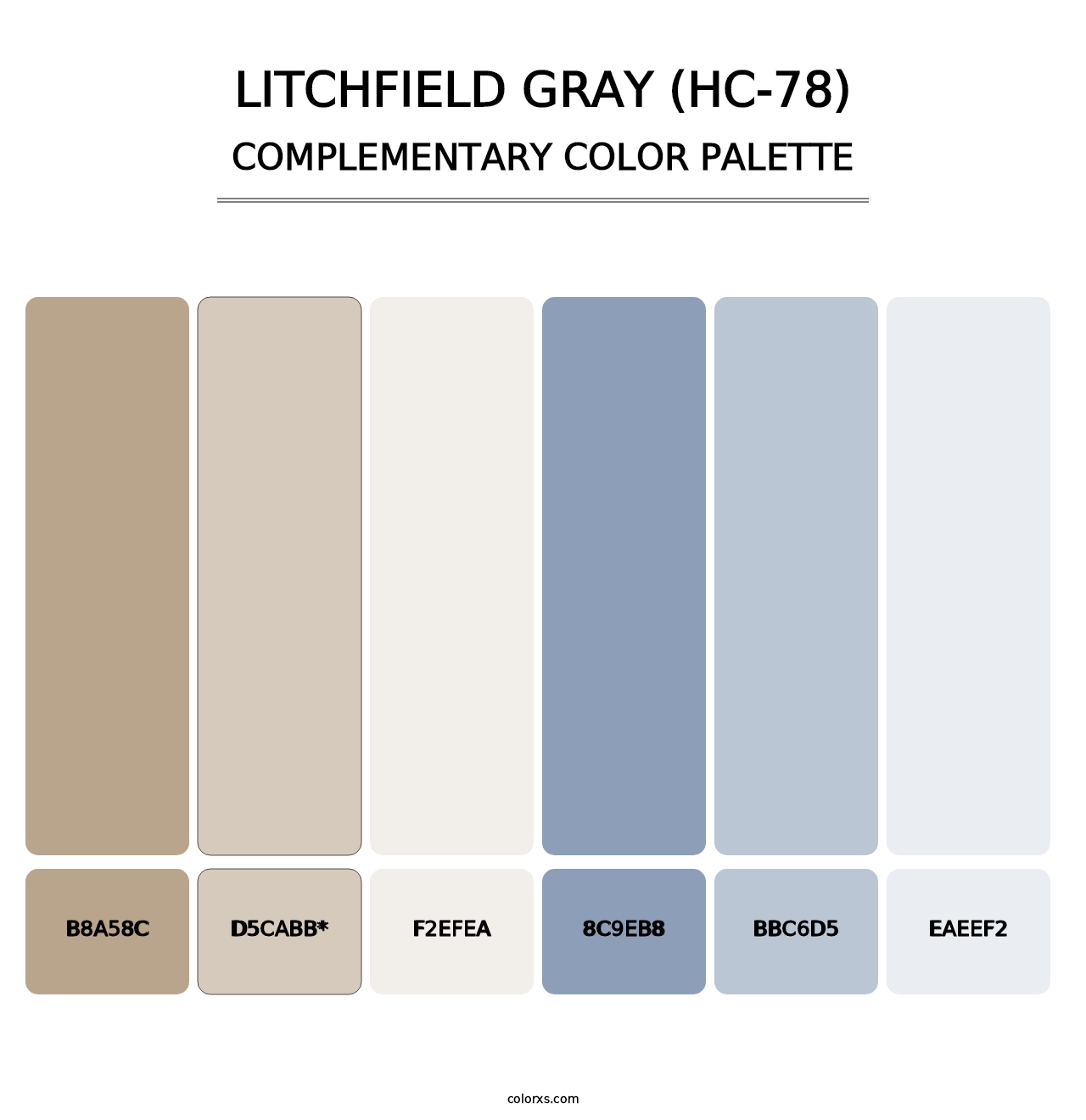 Litchfield Gray (HC-78) - Complementary Color Palette