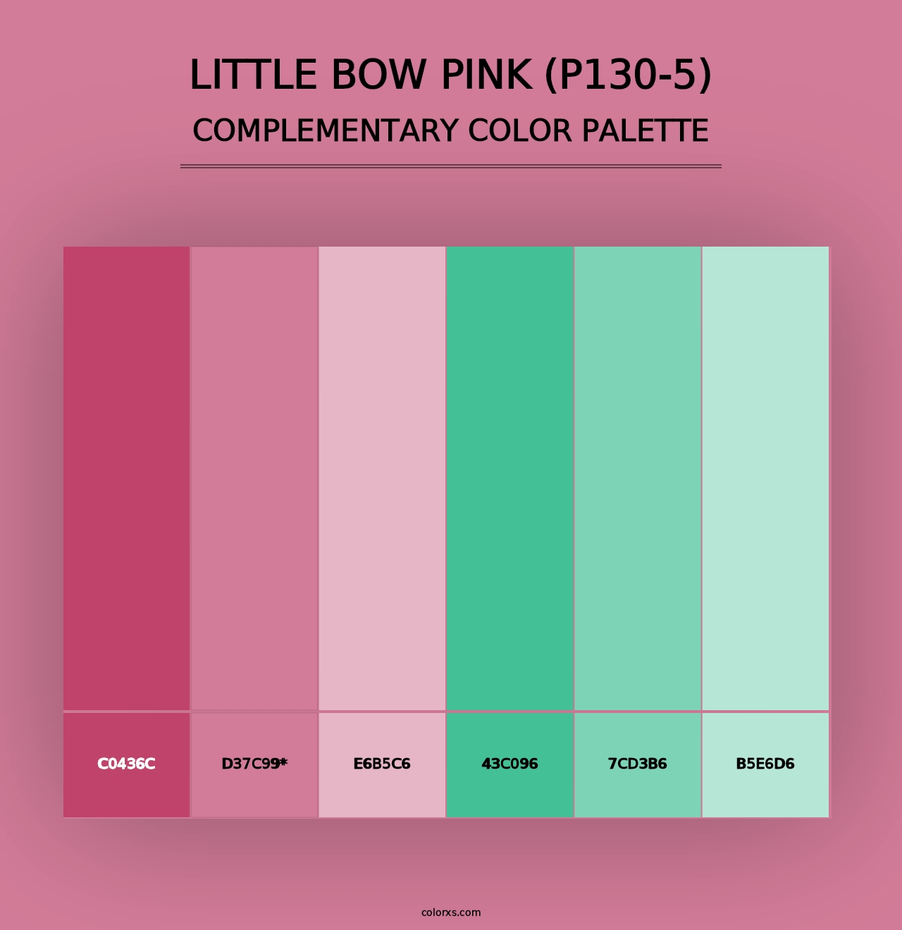 Little Bow Pink (P130-5) - Complementary Color Palette