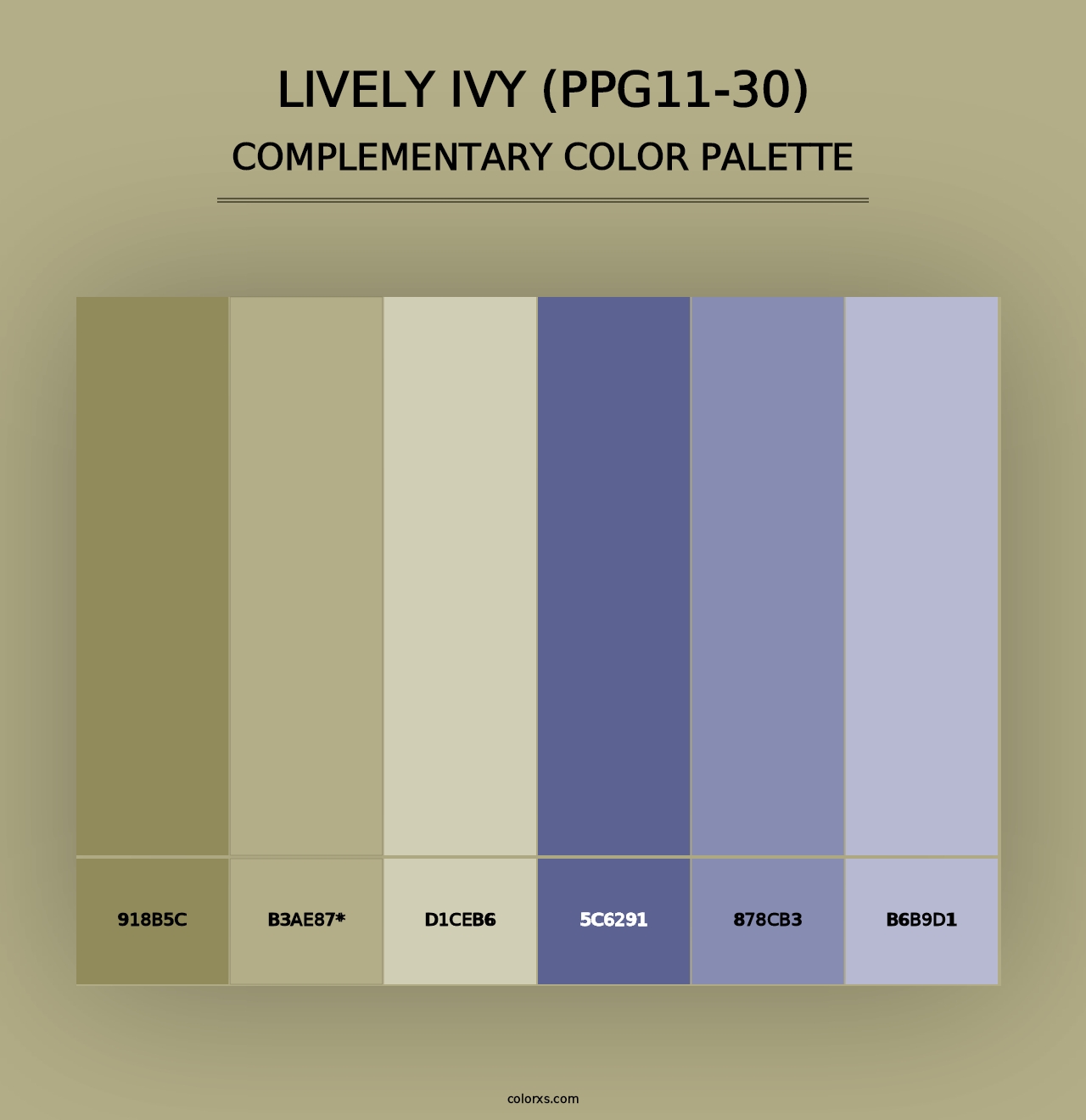 Lively Ivy (PPG11-30) - Complementary Color Palette