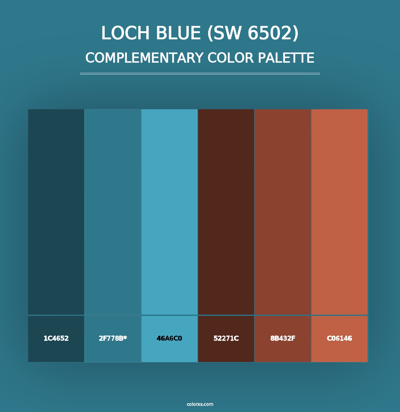 Loch Blue (SW 6502) - Complementary Color Palette