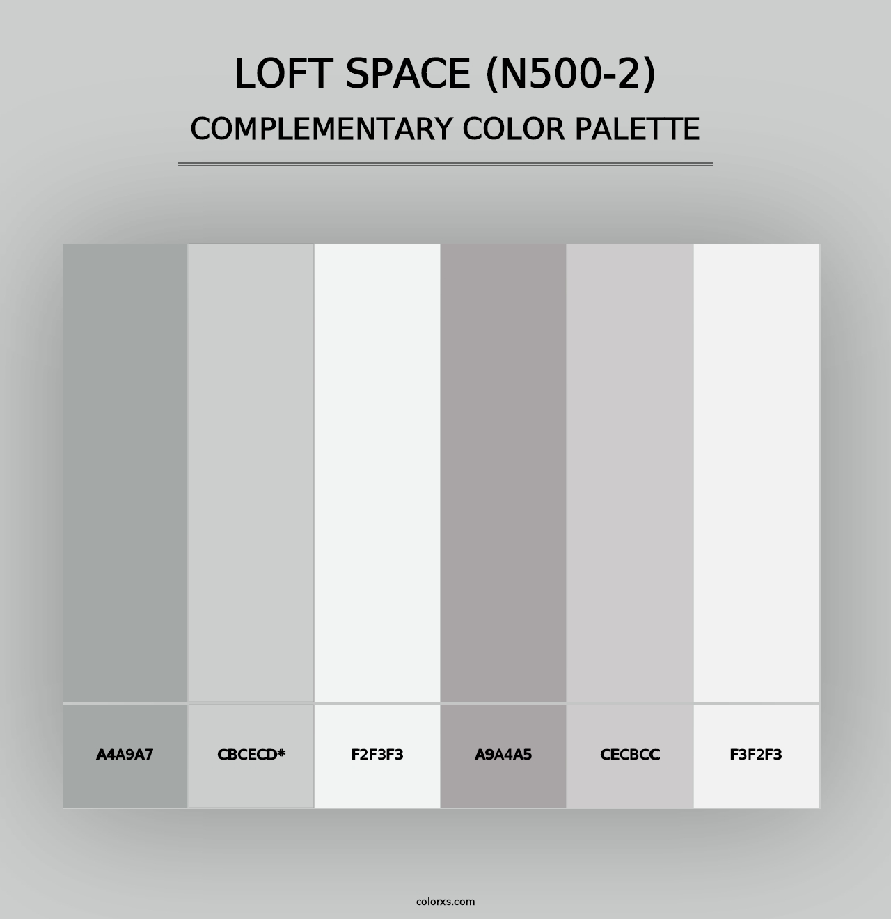 Loft Space (N500-2) - Complementary Color Palette