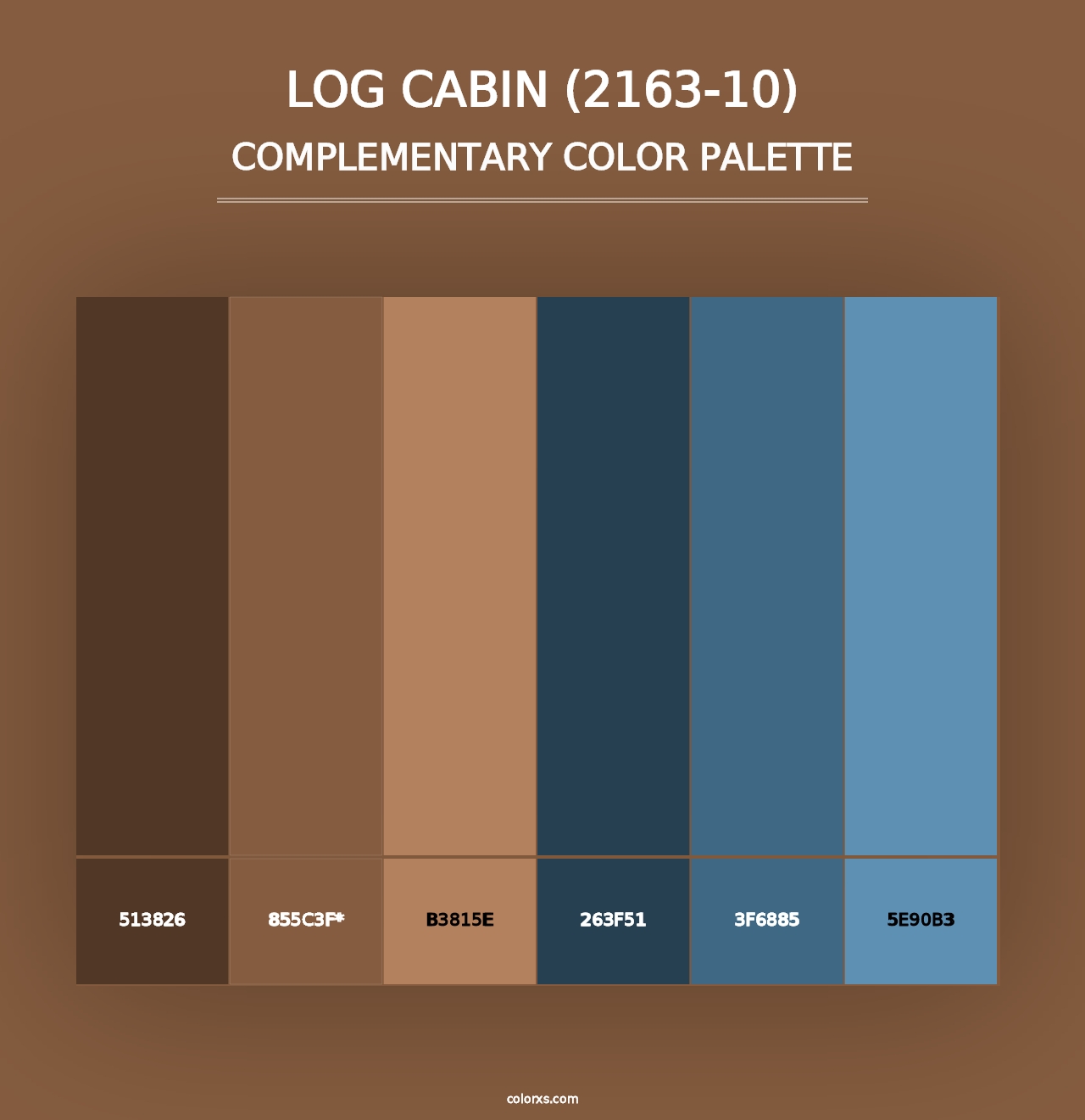 Log Cabin (2163-10) - Complementary Color Palette