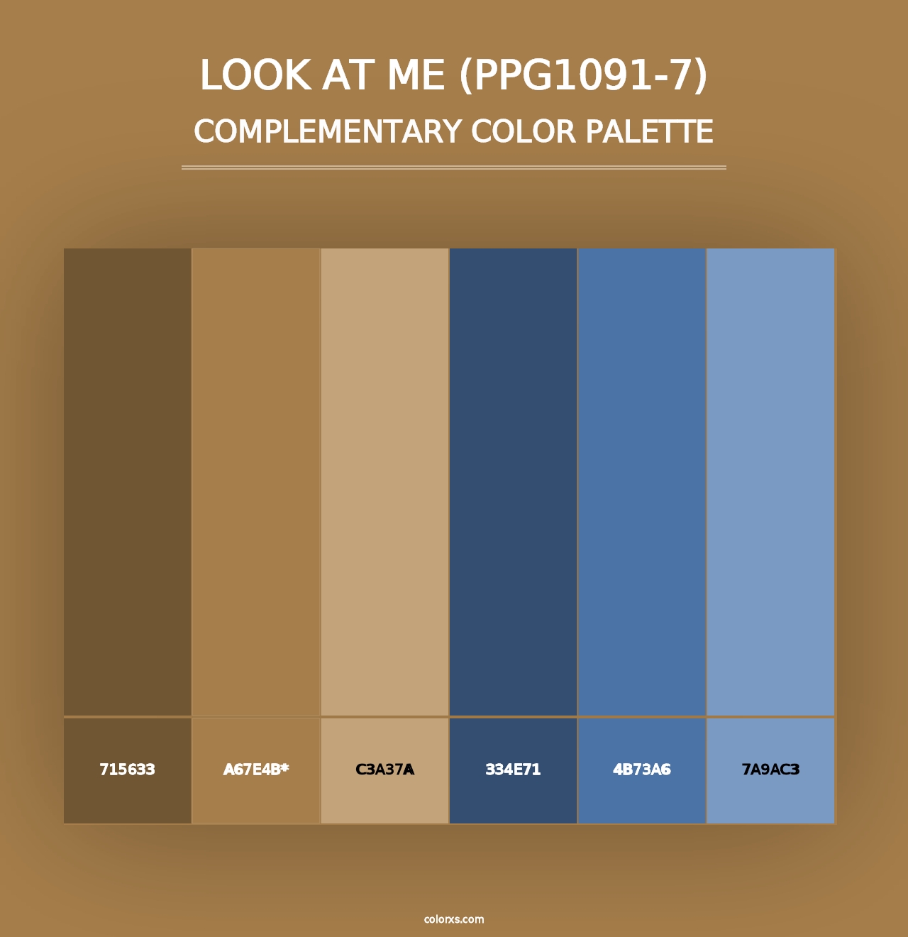 Look At Me (PPG1091-7) - Complementary Color Palette