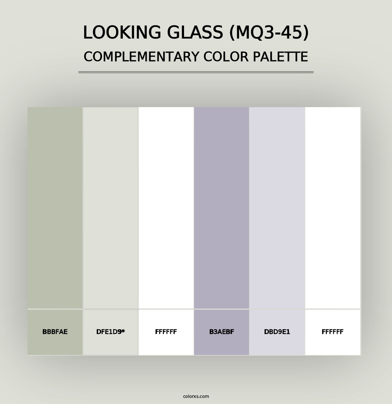 Looking Glass (MQ3-45) - Complementary Color Palette