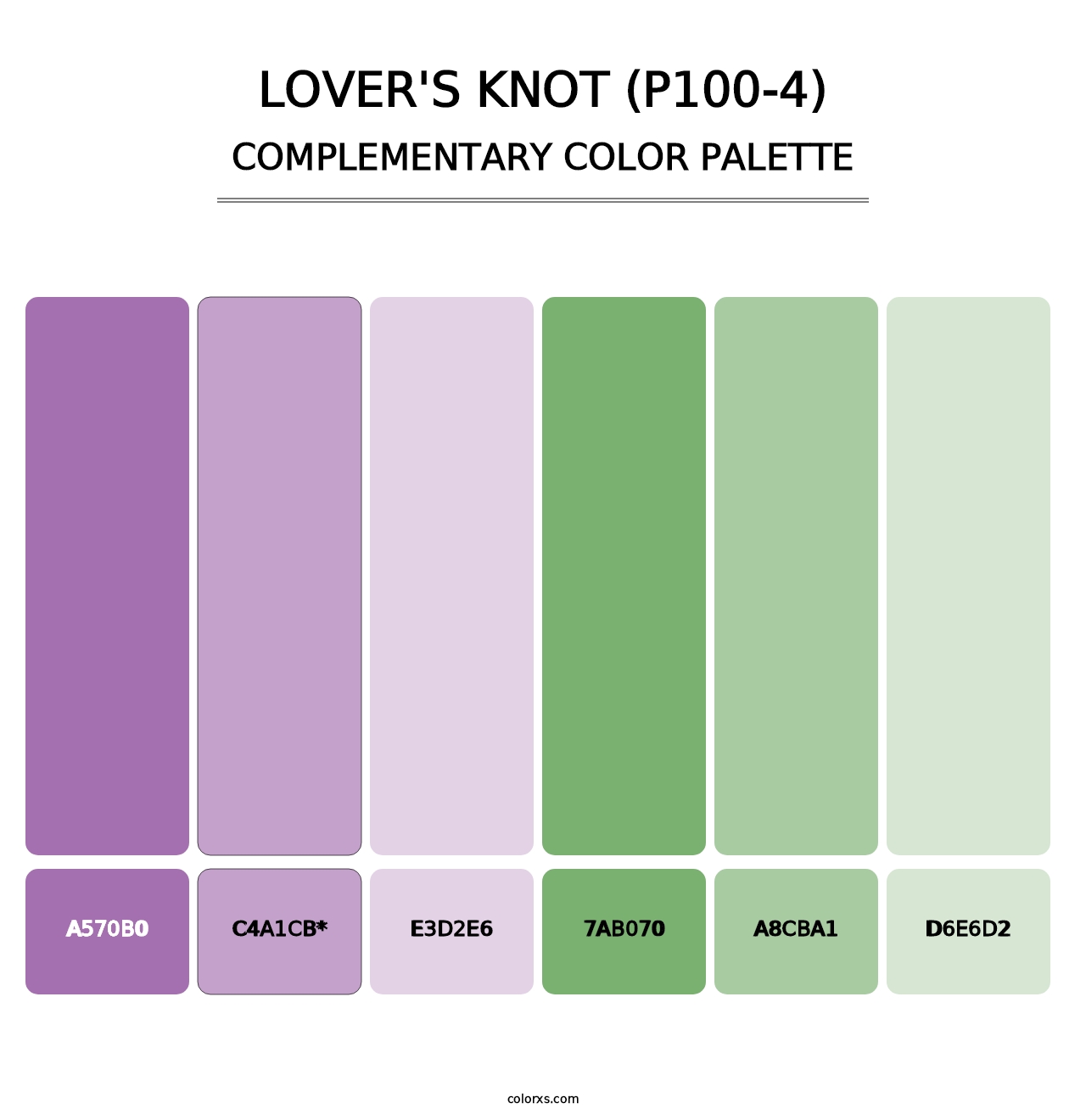 Lover'S Knot (P100-4) - Complementary Color Palette