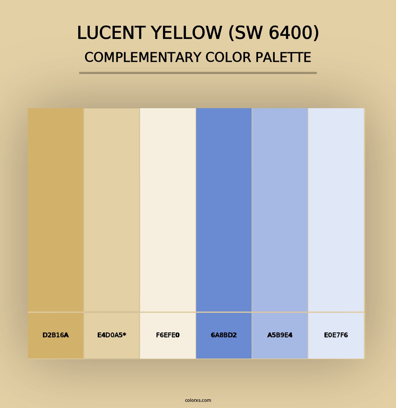 Lucent Yellow (SW 6400) - Complementary Color Palette