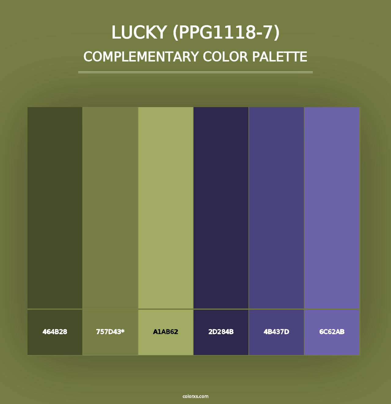 Lucky (PPG1118-7) - Complementary Color Palette