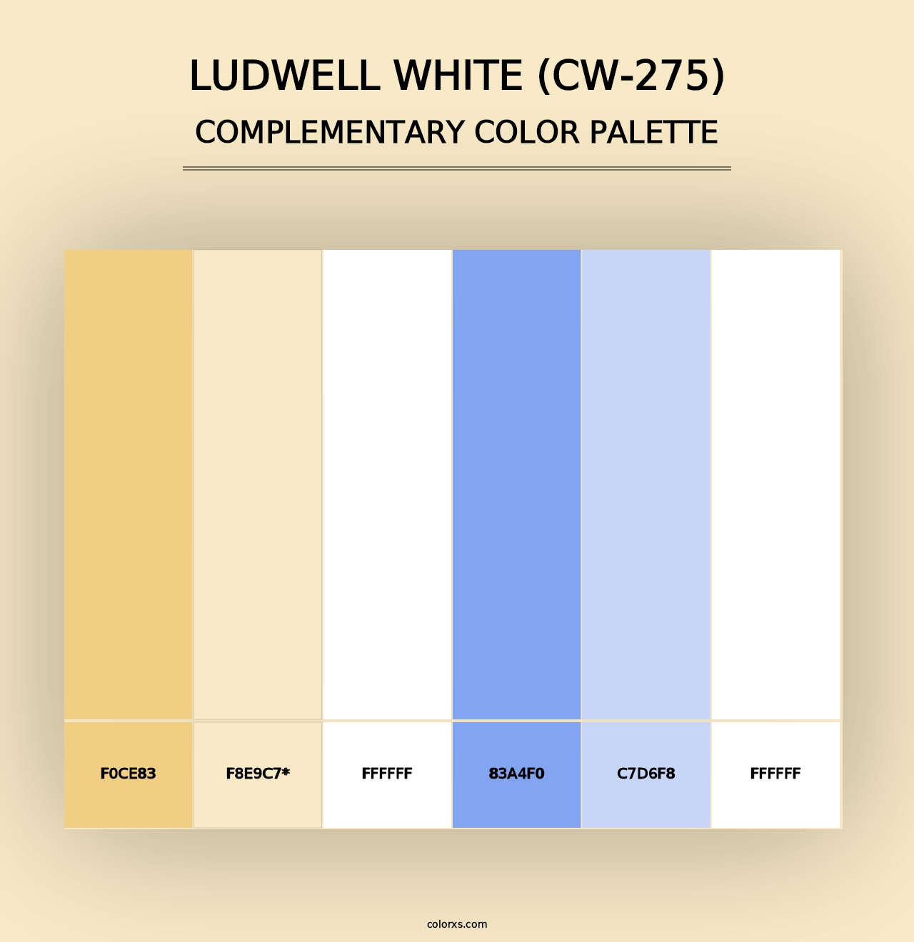 Ludwell White (CW-275) - Complementary Color Palette