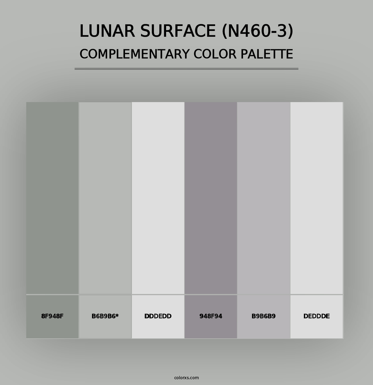 Lunar Surface (N460-3) - Complementary Color Palette