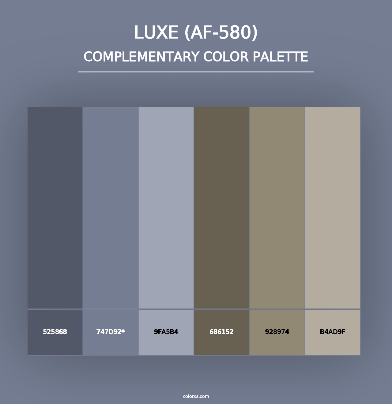 Luxe (AF-580) - Complementary Color Palette