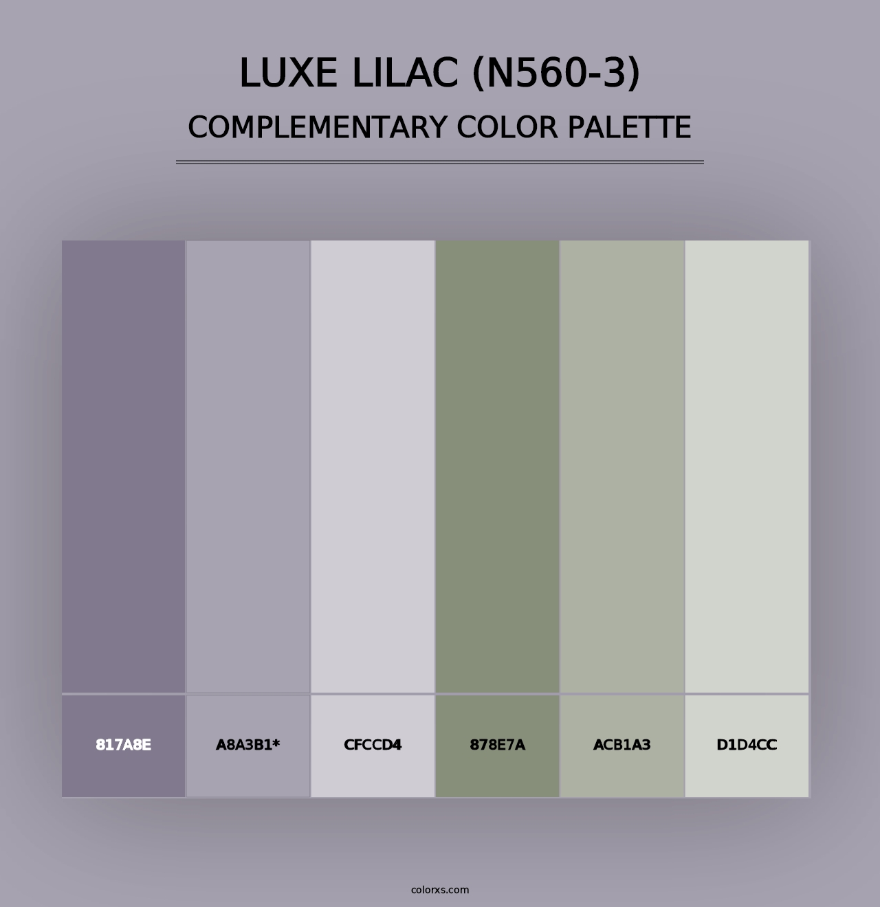 Luxe Lilac (N560-3) - Complementary Color Palette