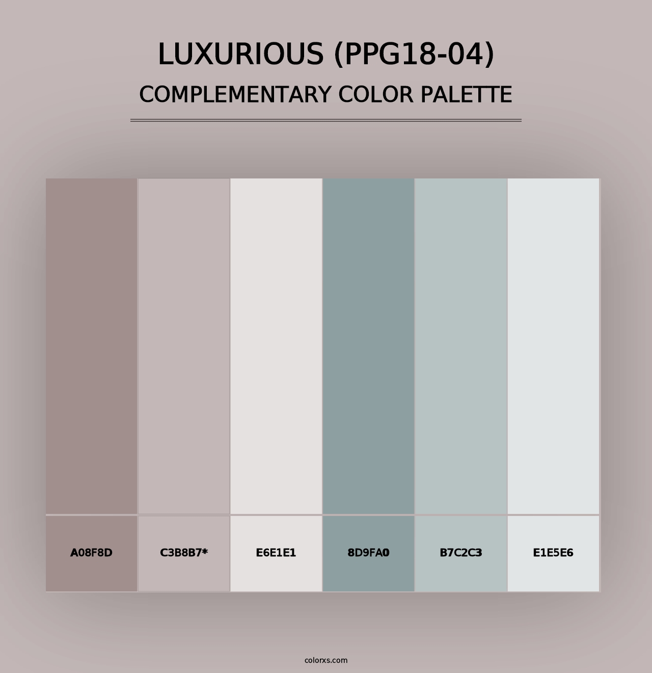 Luxurious (PPG18-04) - Complementary Color Palette