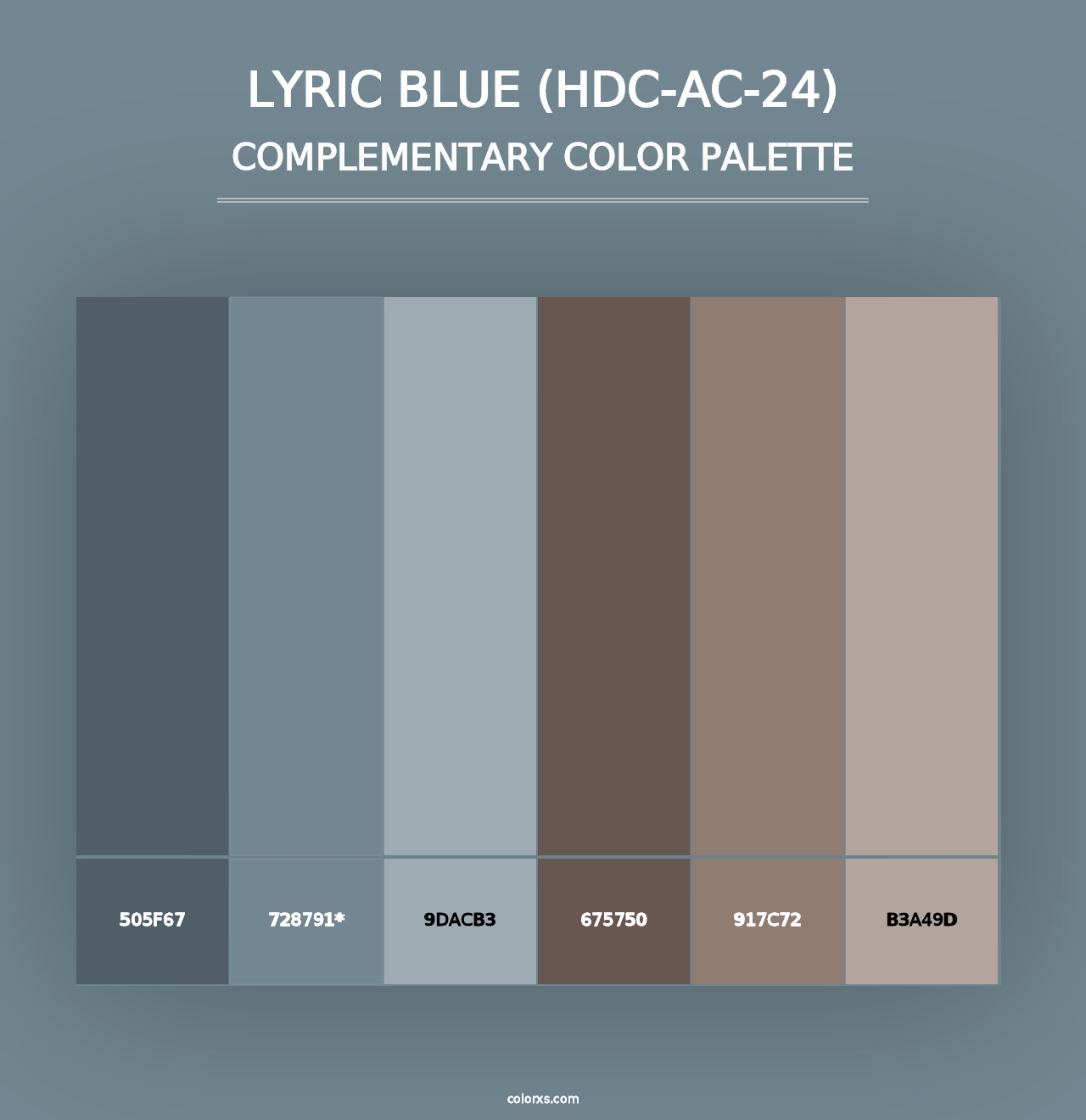 Lyric Blue (HDC-AC-24) - Complementary Color Palette