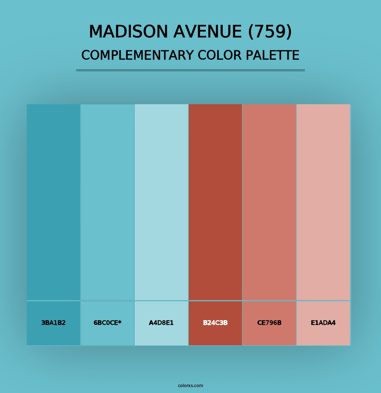 Madison Avenue (759) - Complementary Color Palette