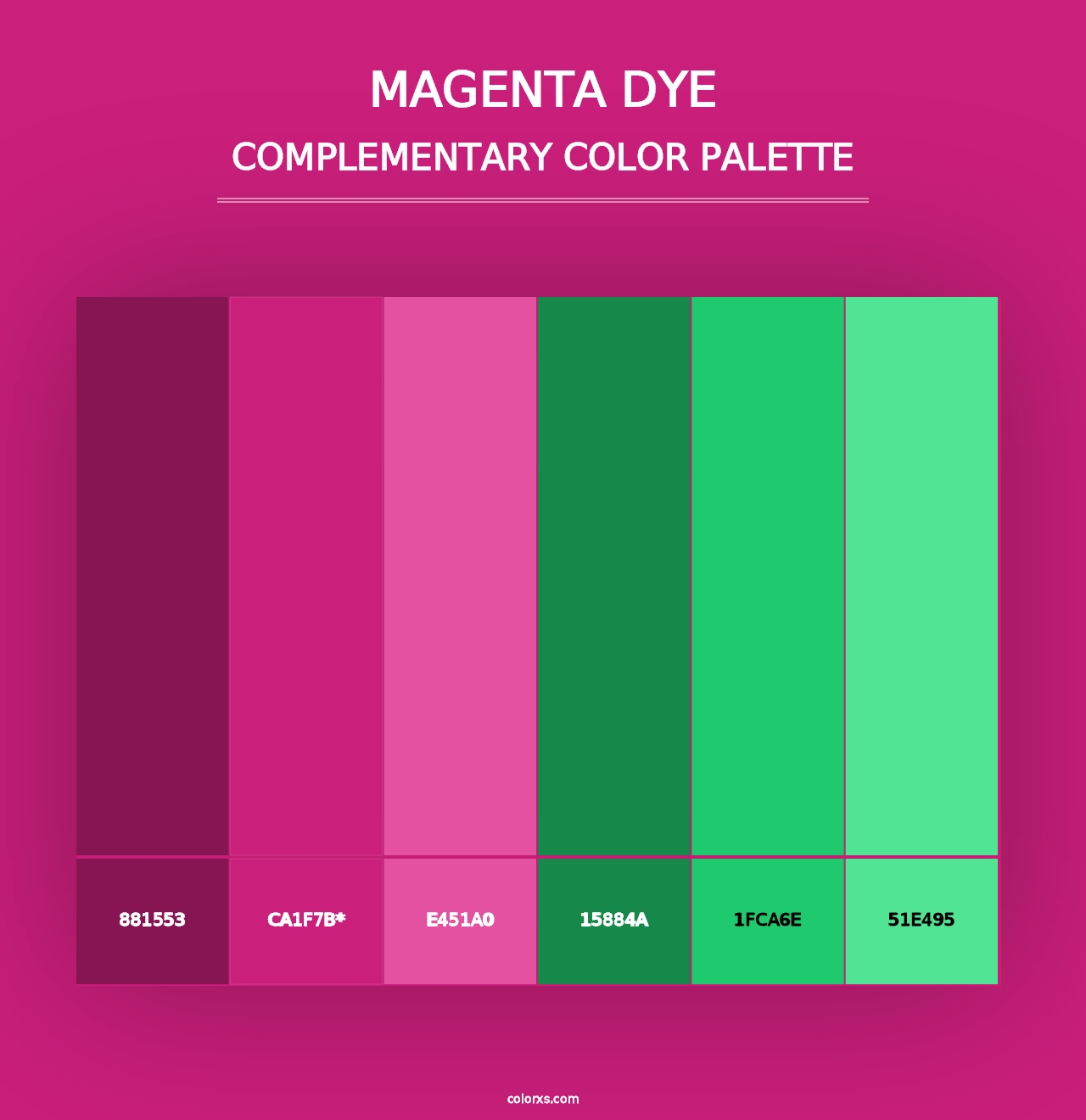 Magenta Dye - Complementary Color Palette