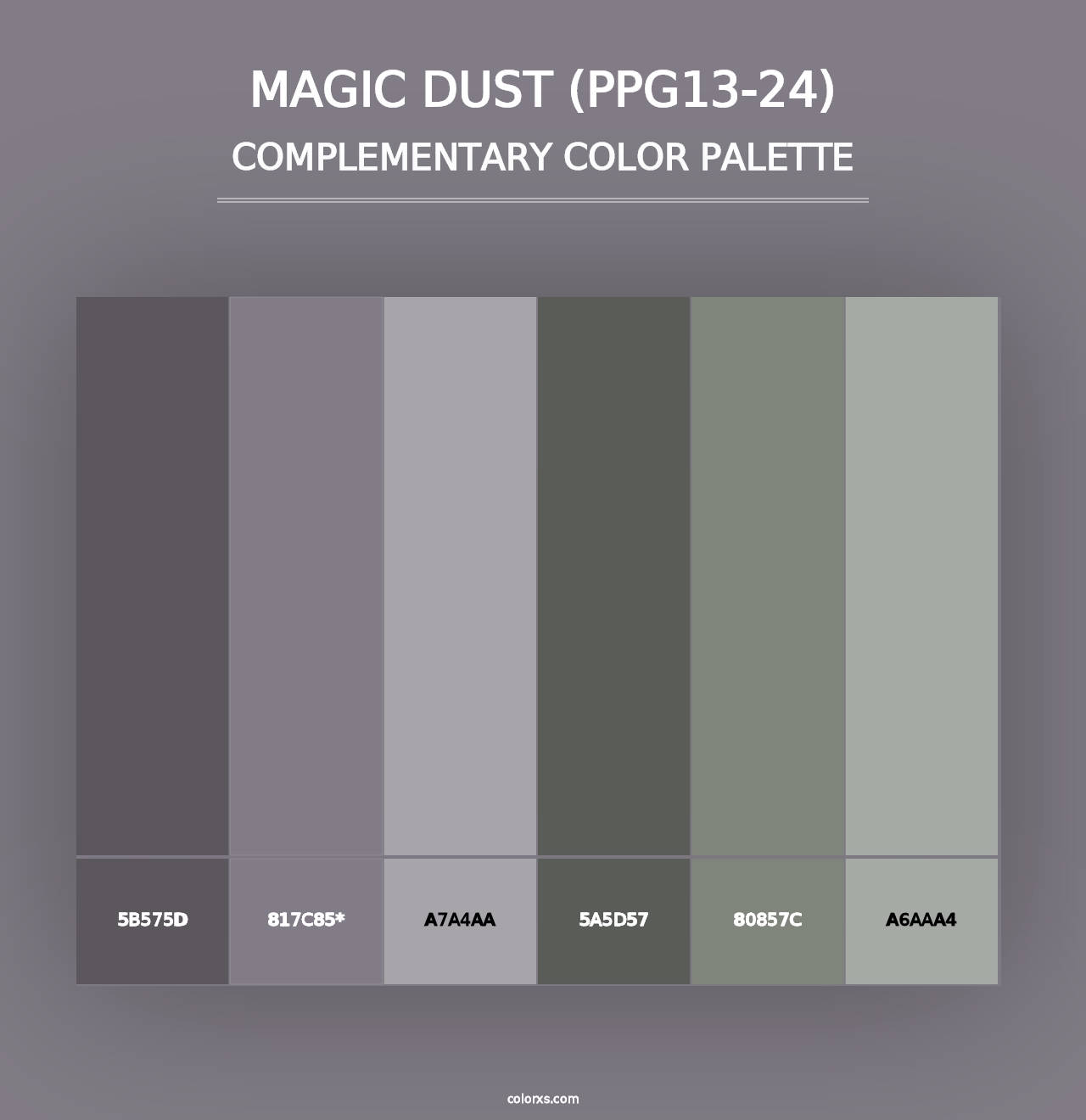 Magic Dust (PPG13-24) - Complementary Color Palette