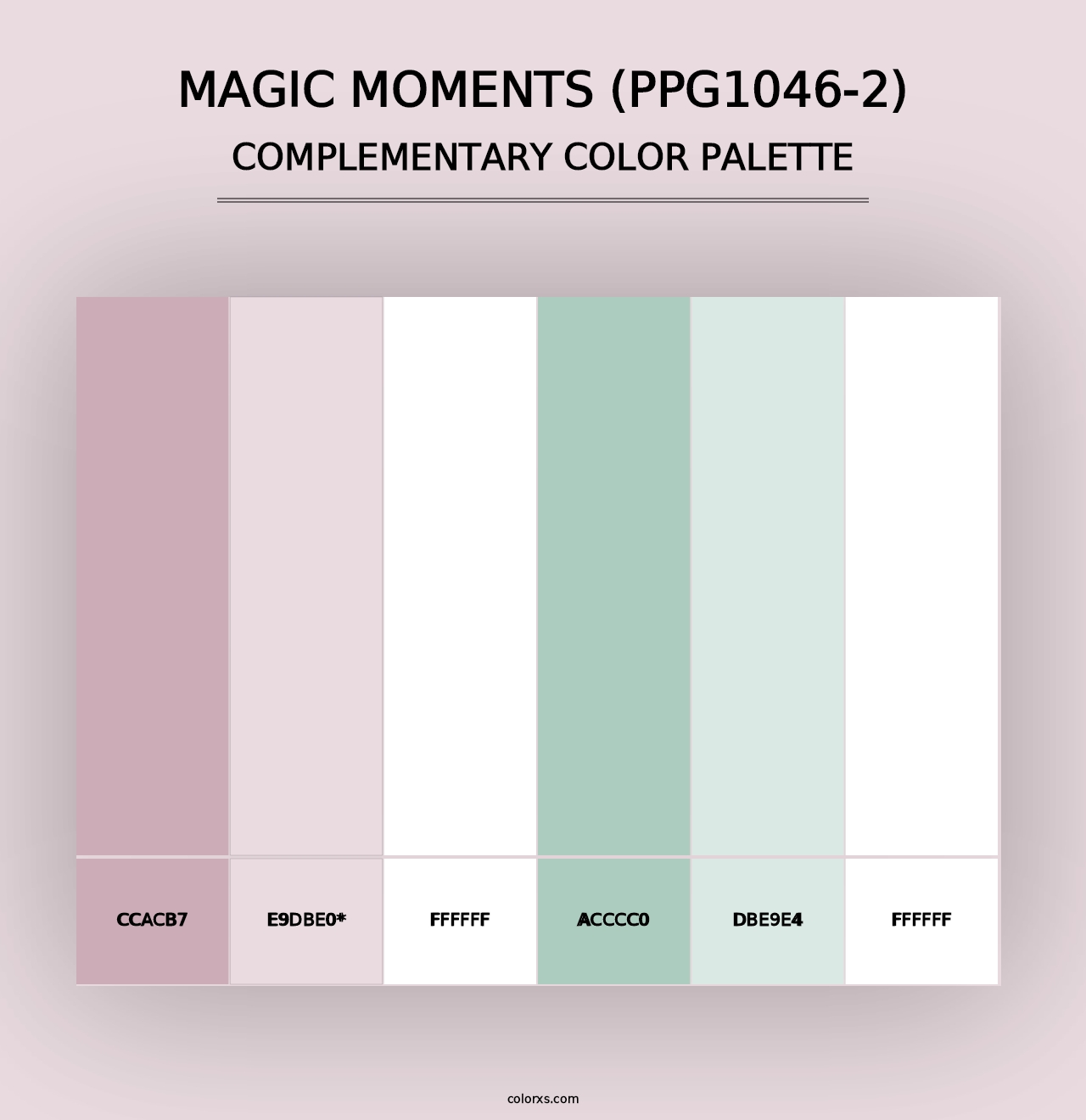 Magic Moments (PPG1046-2) - Complementary Color Palette