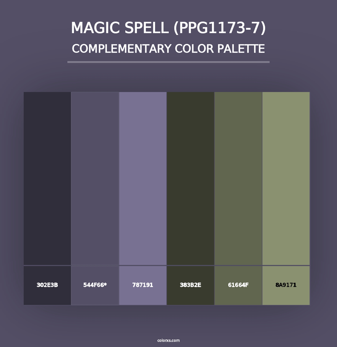 Magic Spell (PPG1173-7) - Complementary Color Palette