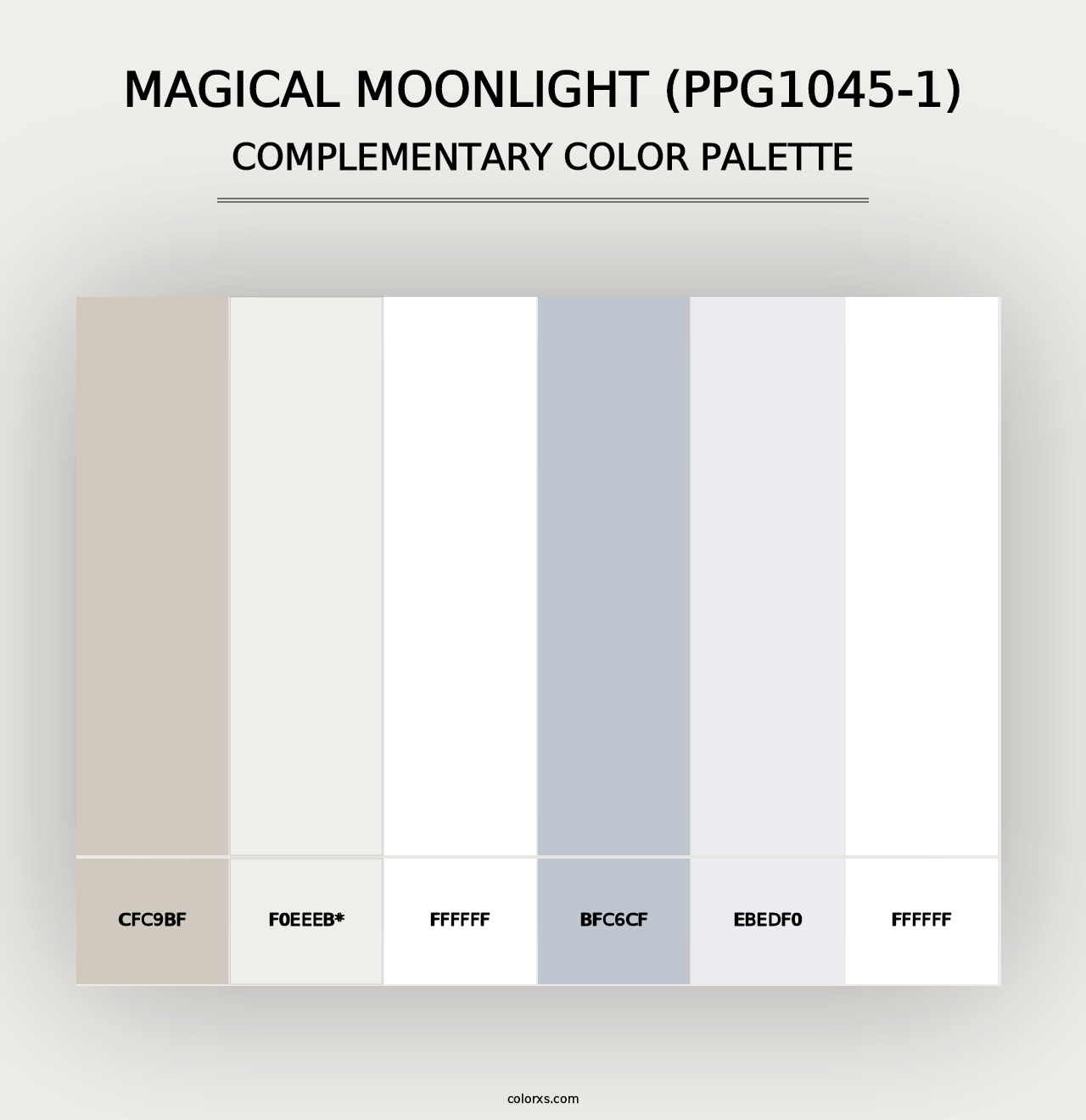 Magical Moonlight (PPG1045-1) - Complementary Color Palette