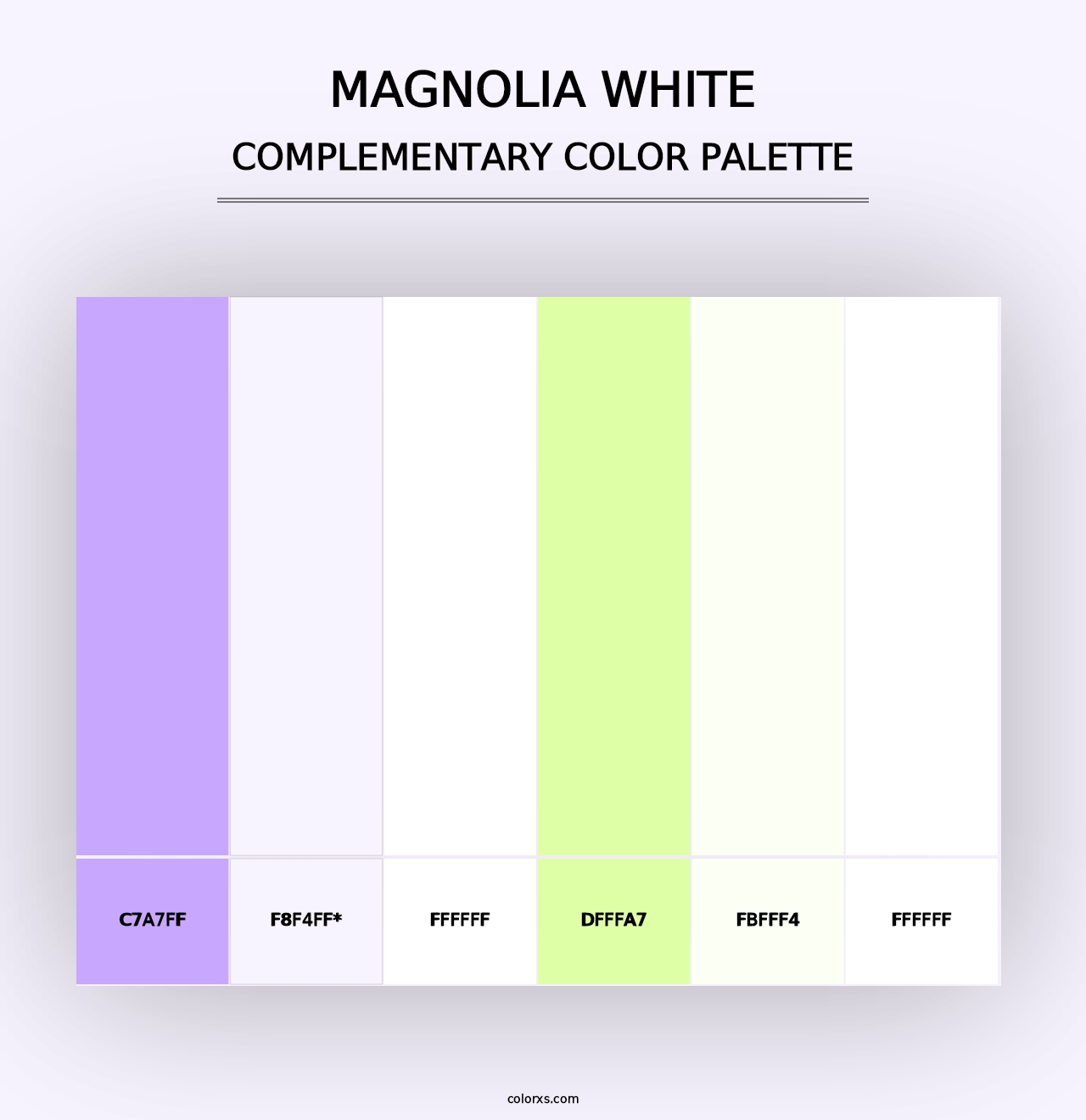 Magnolia White - Complementary Color Palette