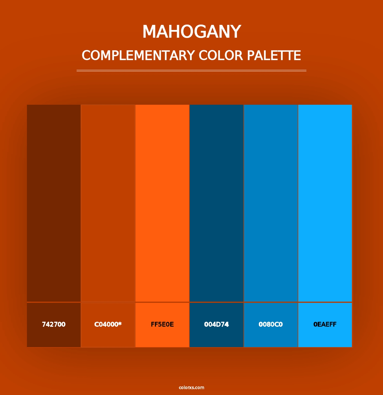 Mahogany - Complementary Color Palette