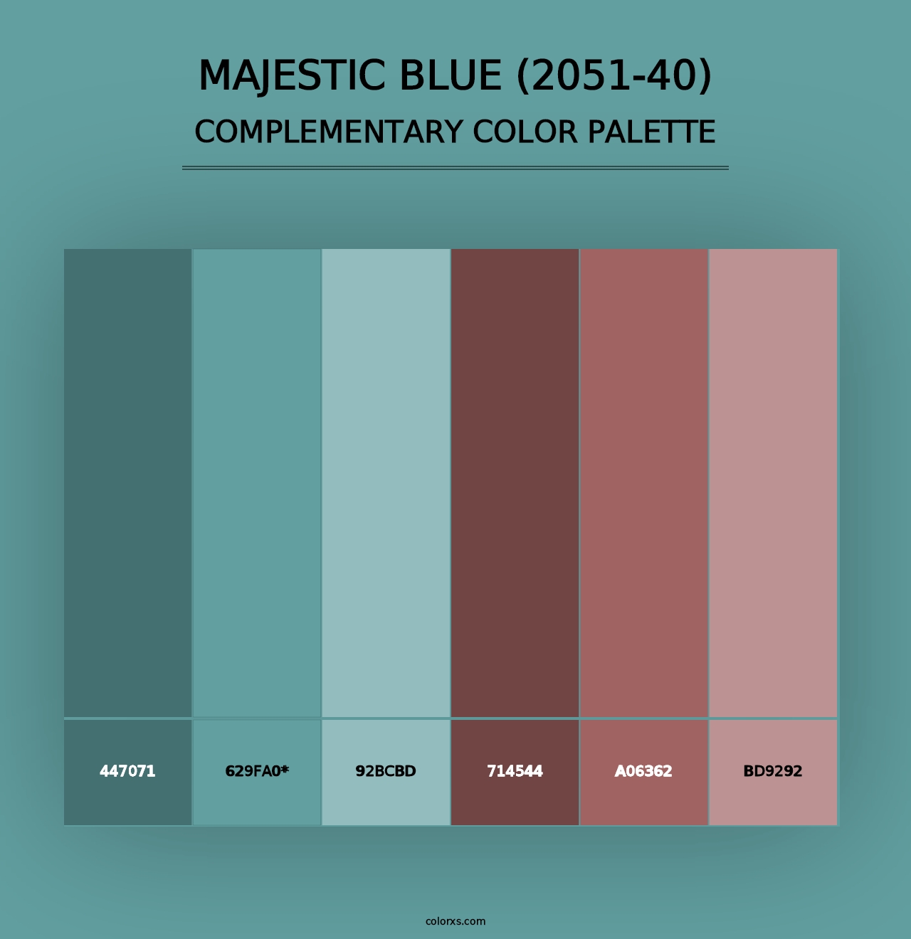 Majestic Blue (2051-40) - Complementary Color Palette