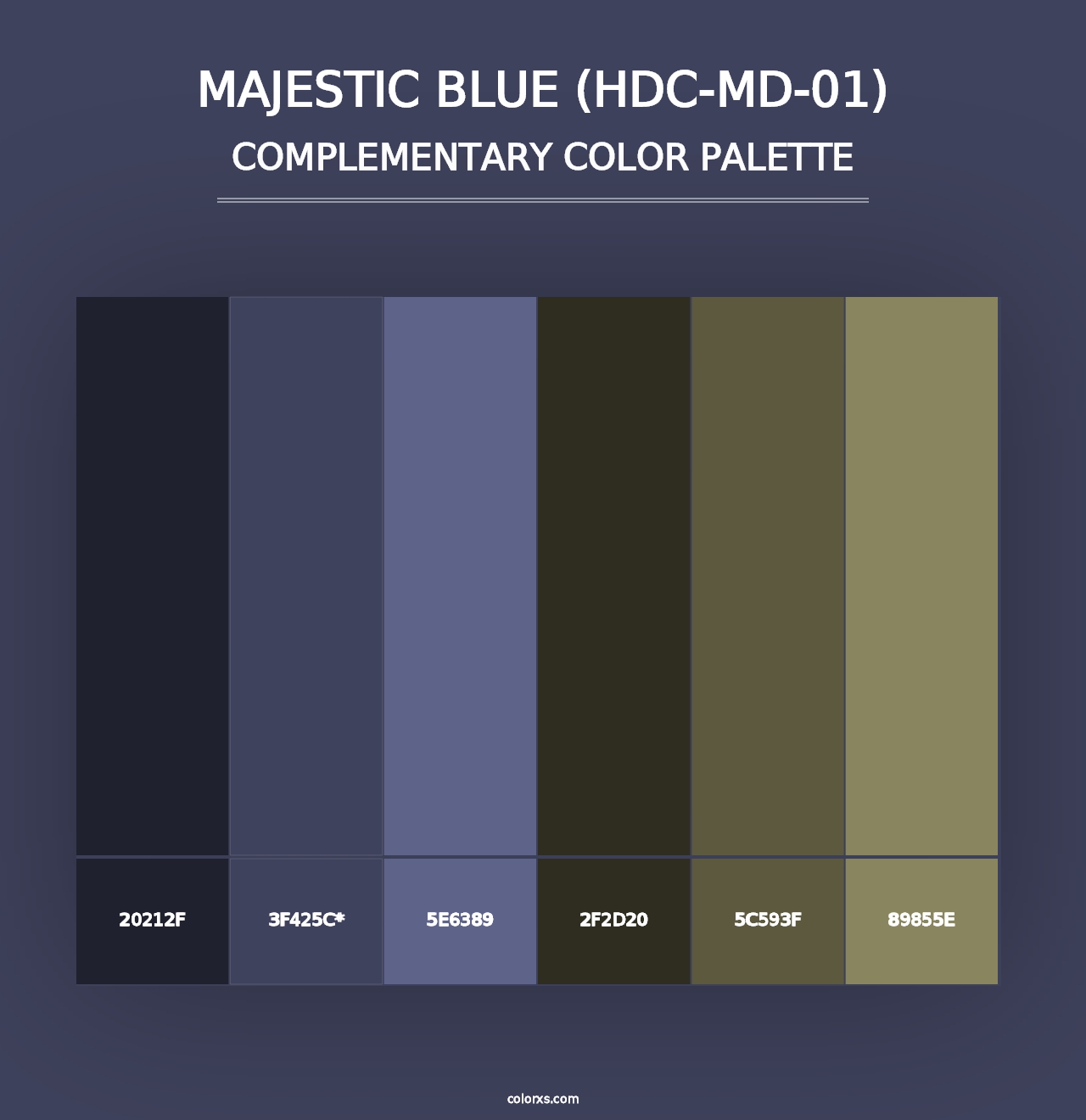 Majestic Blue (HDC-MD-01) - Complementary Color Palette