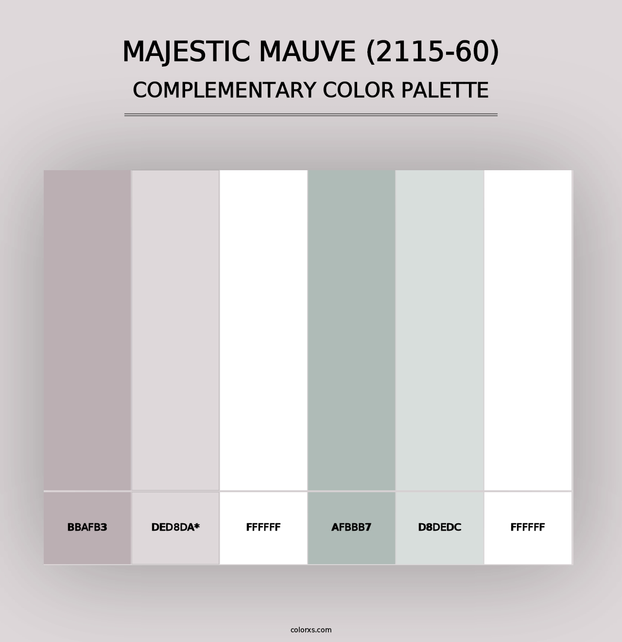 Majestic Mauve (2115-60) - Complementary Color Palette