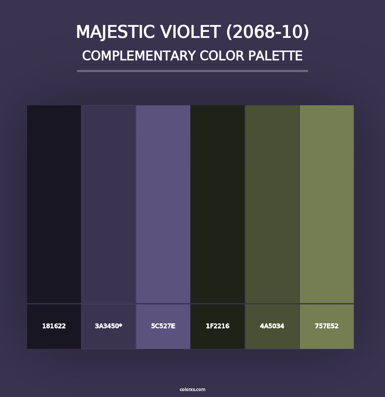 Majestic Violet (2068-10) - Complementary Color Palette