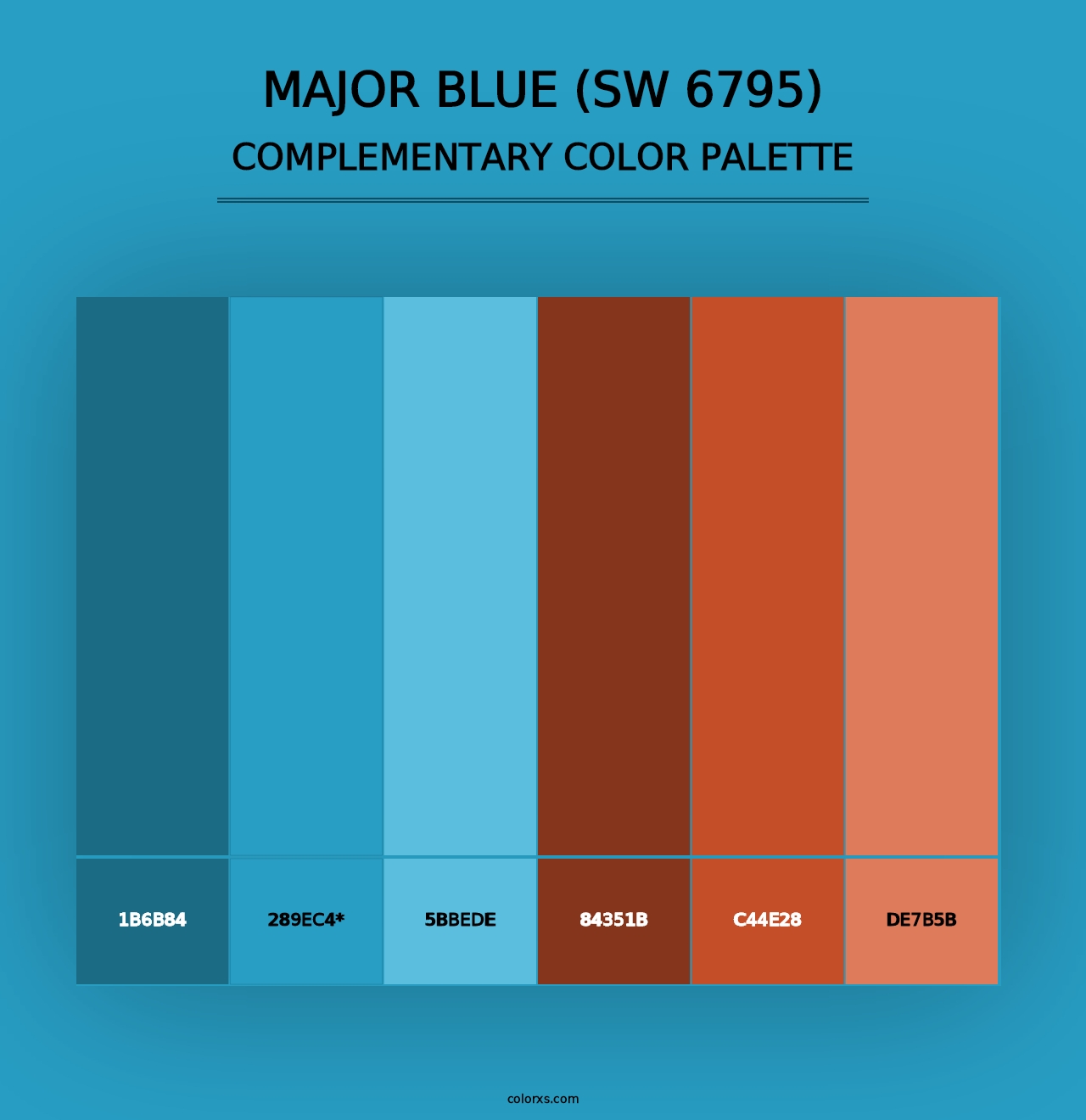 Major Blue (SW 6795) - Complementary Color Palette